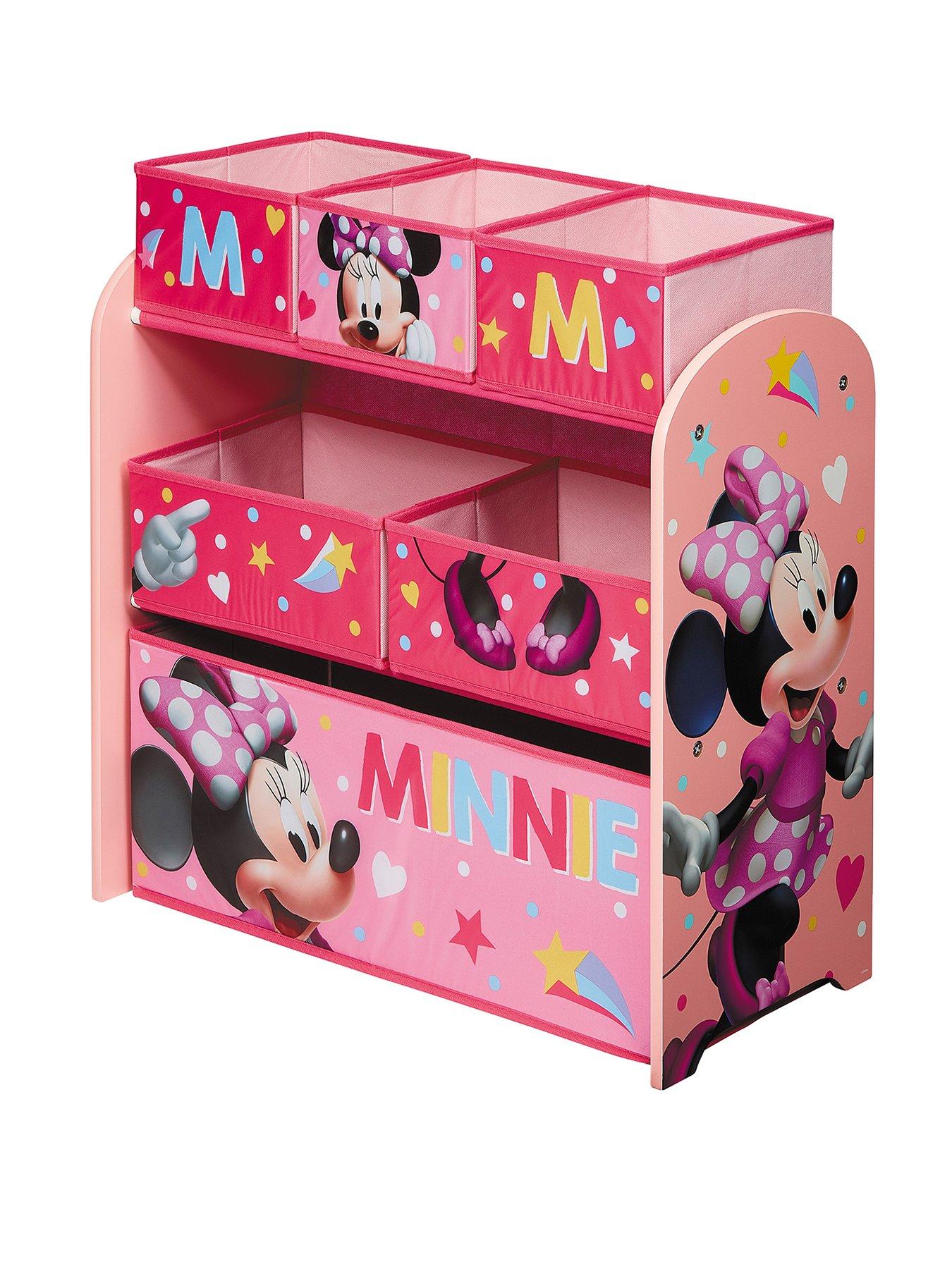 Product photograph of Minnie Mouse 6 Bin Storage Organiser from very.co.uk