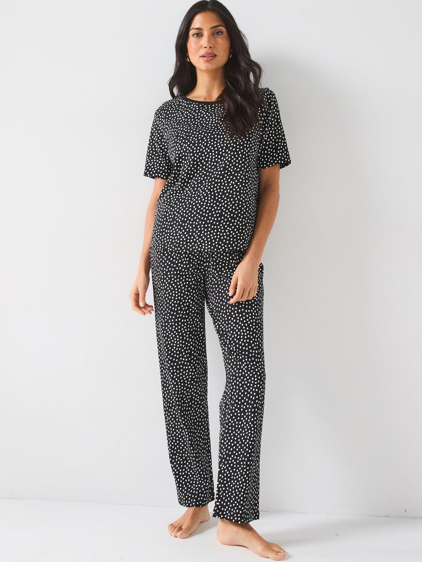 undefined Mono Short Sleeve And Slim Leg Pj Set