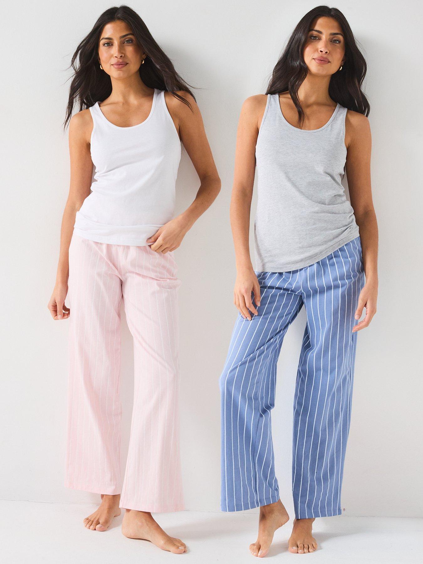 undefined 2pk Vest And Wide Leg Bottoms - Multi