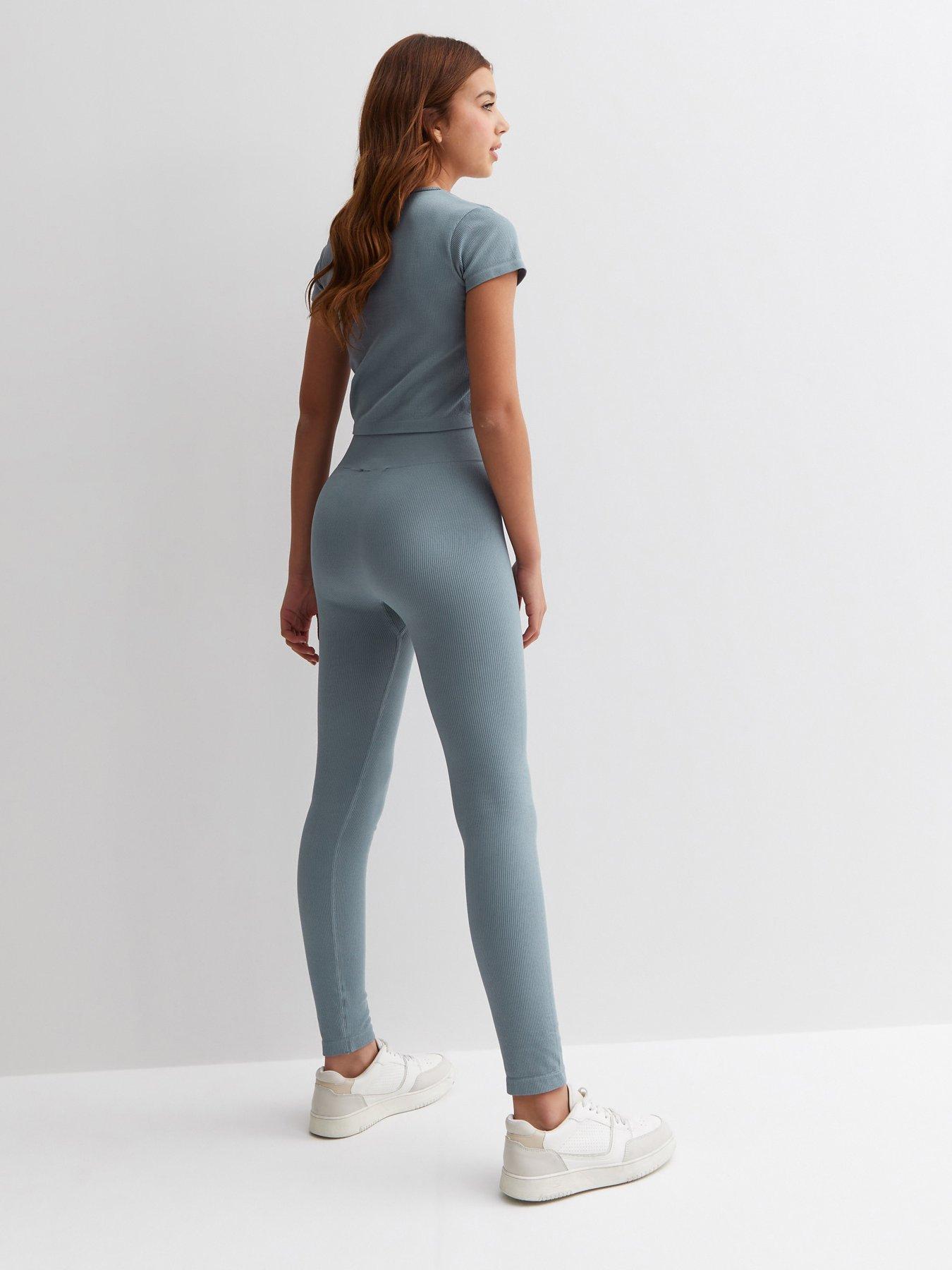 Blue leggings new look best sale