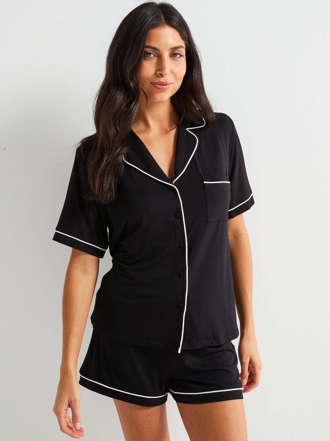 undefined Short Sleeve Short Jersey Revere Set - Black