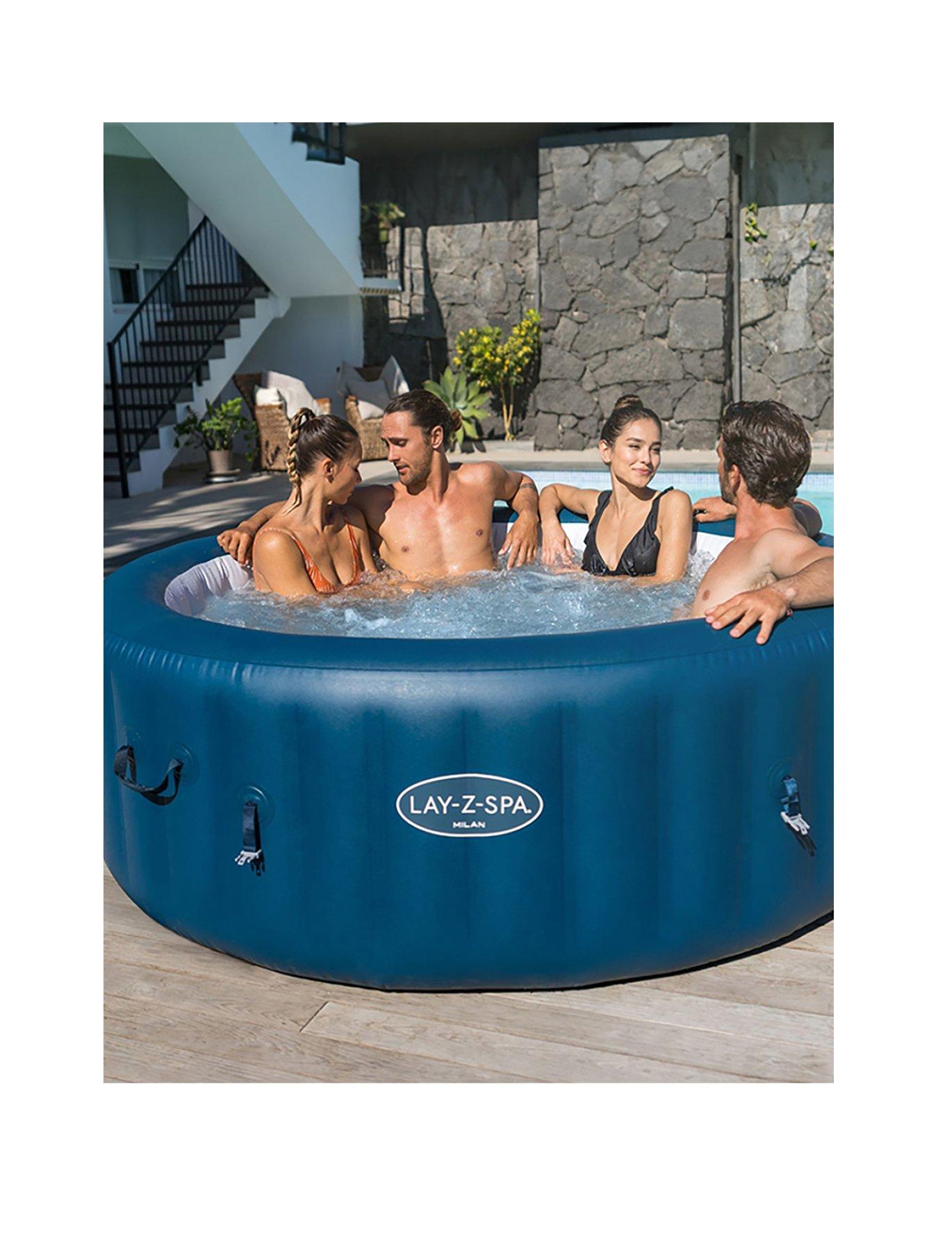 Product photograph of Lay-z-spa Milan Airjet Plus Hot Tub For 4-6 People from very.co.uk