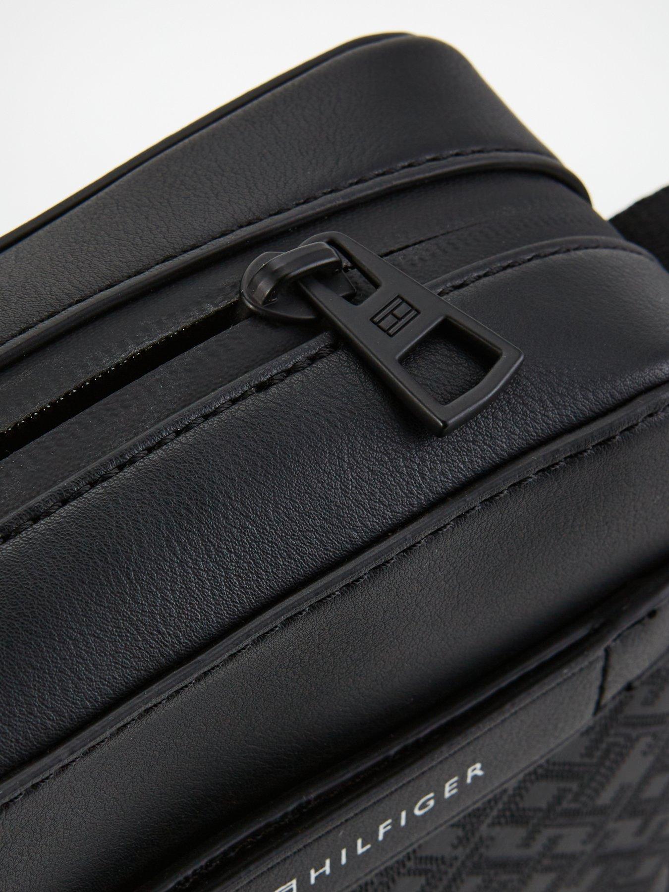 Image 4 of 4 of Tommy Hilfiger Monogram Mini Reporter Bag - Black