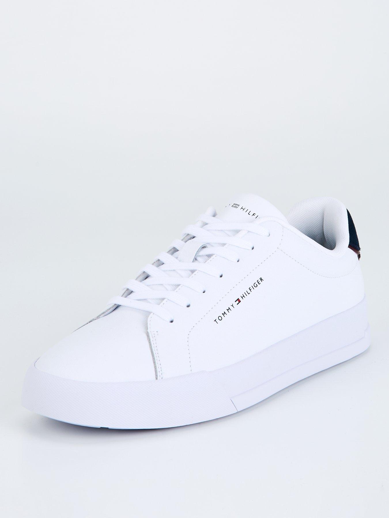 Image 2 of 7 of Tommy Hilfiger Leather Court Shoes - White/Navy
