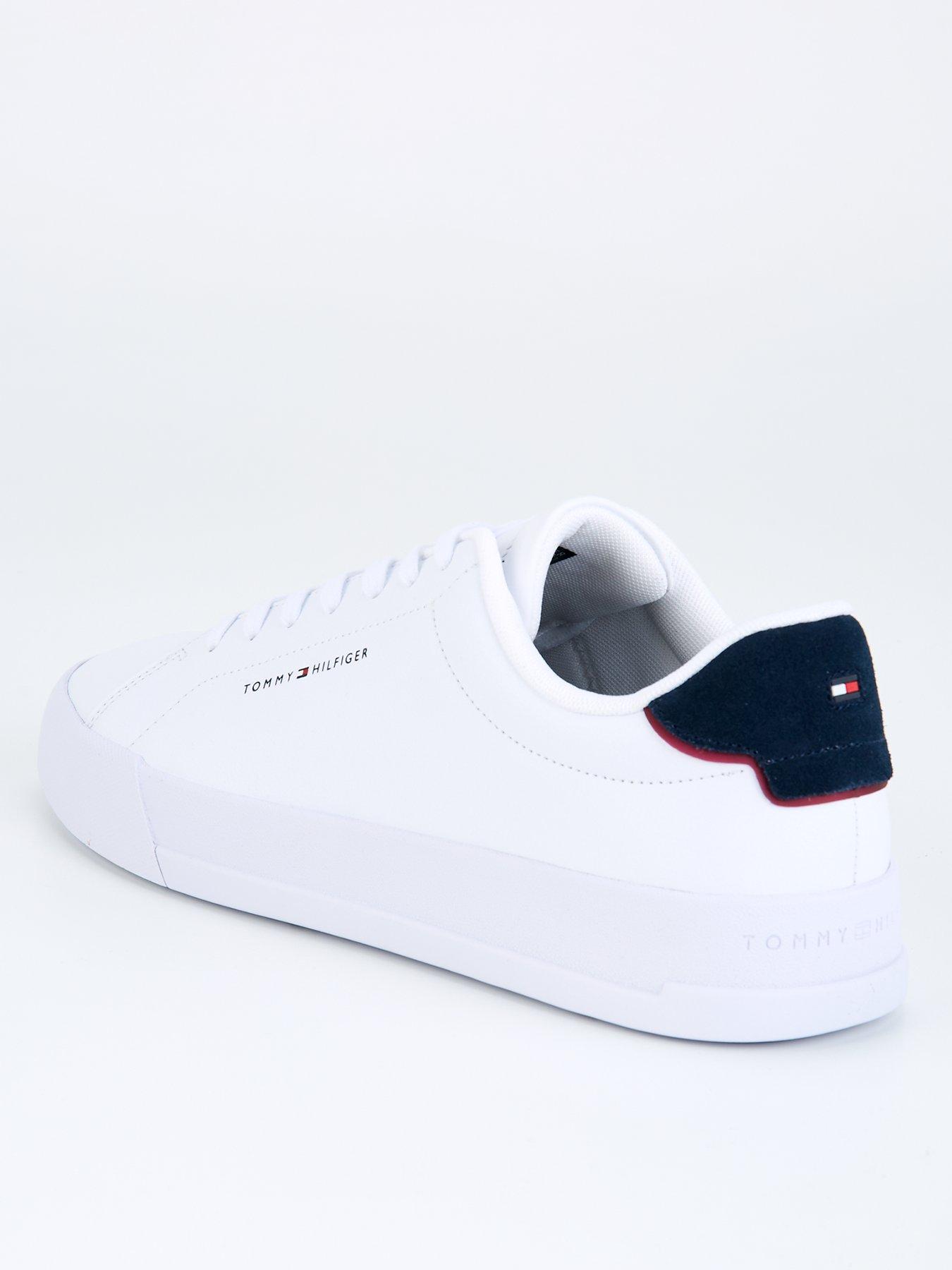 Image 3 of 7 of Tommy Hilfiger Leather Court Shoes - White/Navy