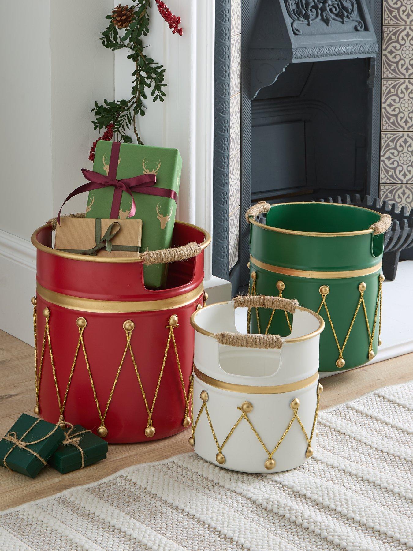 Image 1 of 5 of Heaven Sends Metal Containers with Rope Handles Set