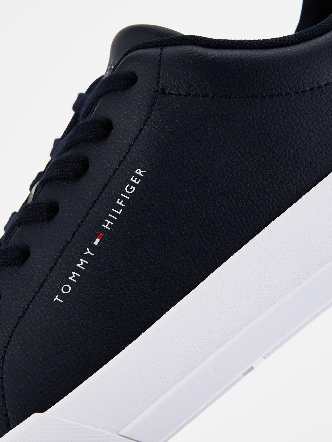 Image 6 of 7 of Tommy Hilfiger Leather Court Shoes - Navy
