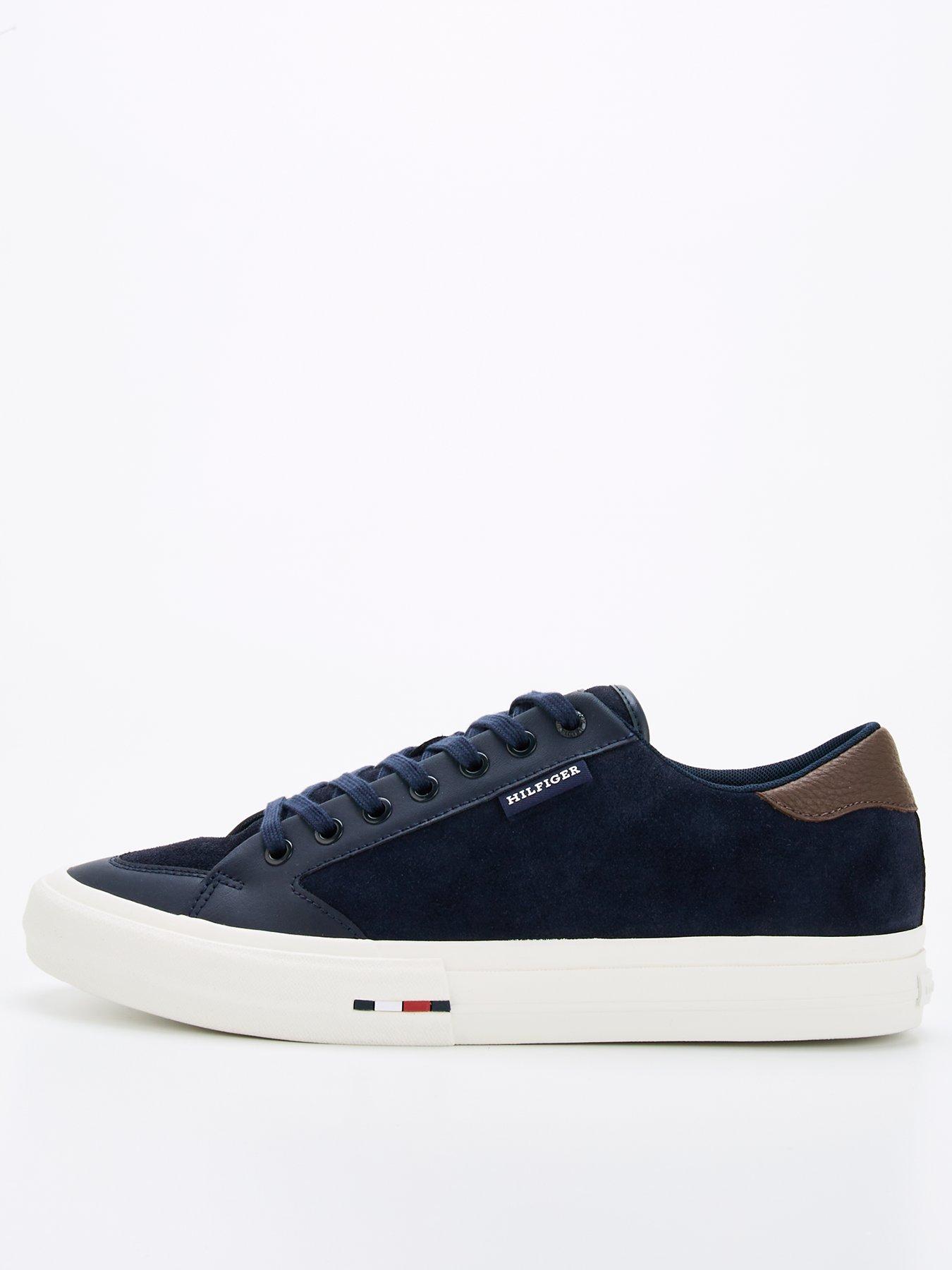 undefined Vulcanised Low Suede Shoes - Navy