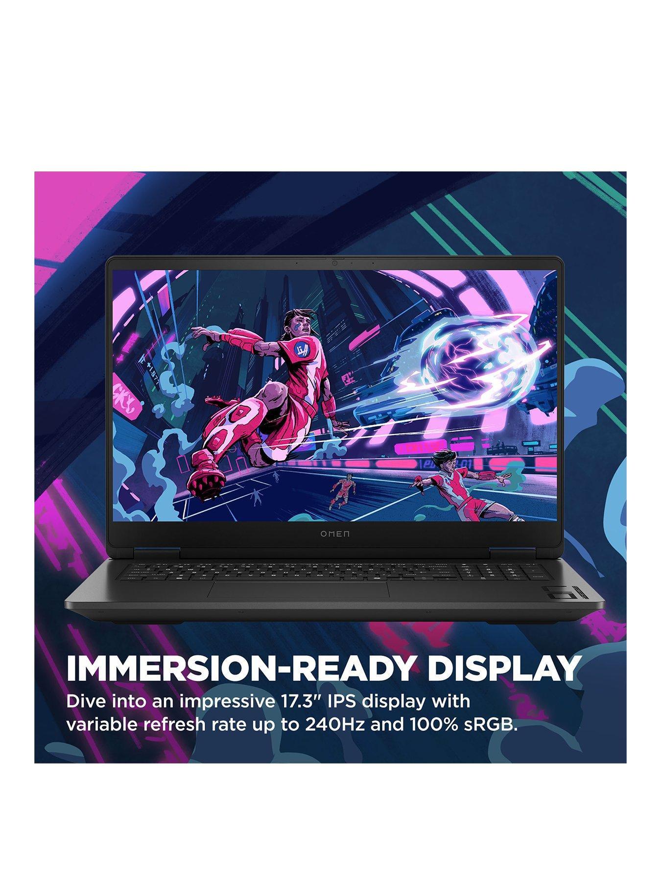 Image 3 of 8 of HP OMEN 17-db0004na Gaming Laptop - GeForce RTX 4060 - AMD Ryzen 9 - 16GB RAM - 1TB SSD - 17.3in - QHD