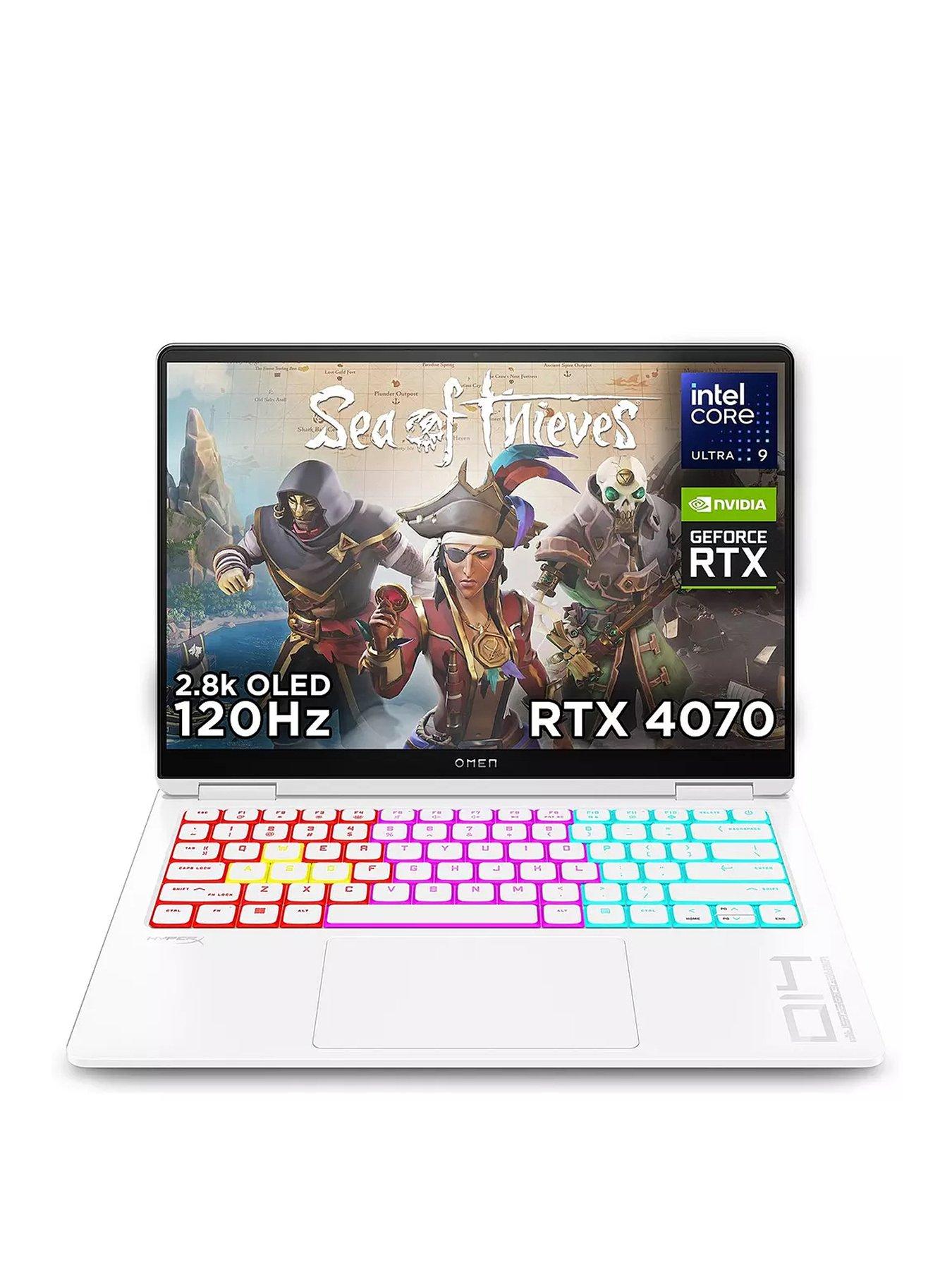 undefined OMEN Transcend 14 Laptop - 14in 2.8K OLED, GeForce RTX 4070, Intel Core Ultra 9, 32GB RAM, 1TB SSD - White