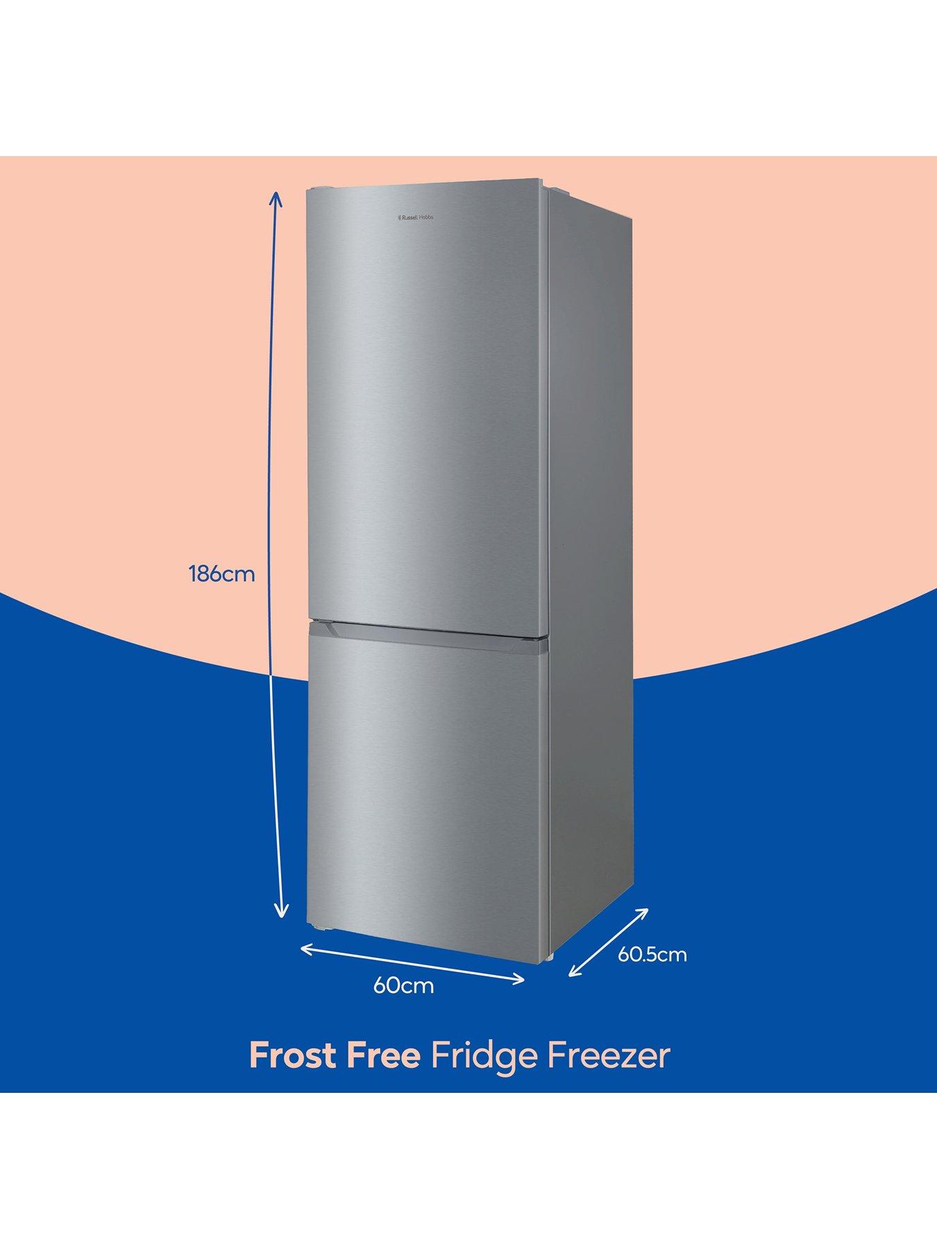 Image 2 of 7 of Russell Hobbs Stainless Steel 60cm Wide 186cm High Freestanding Total No Frost Fridge Freezer