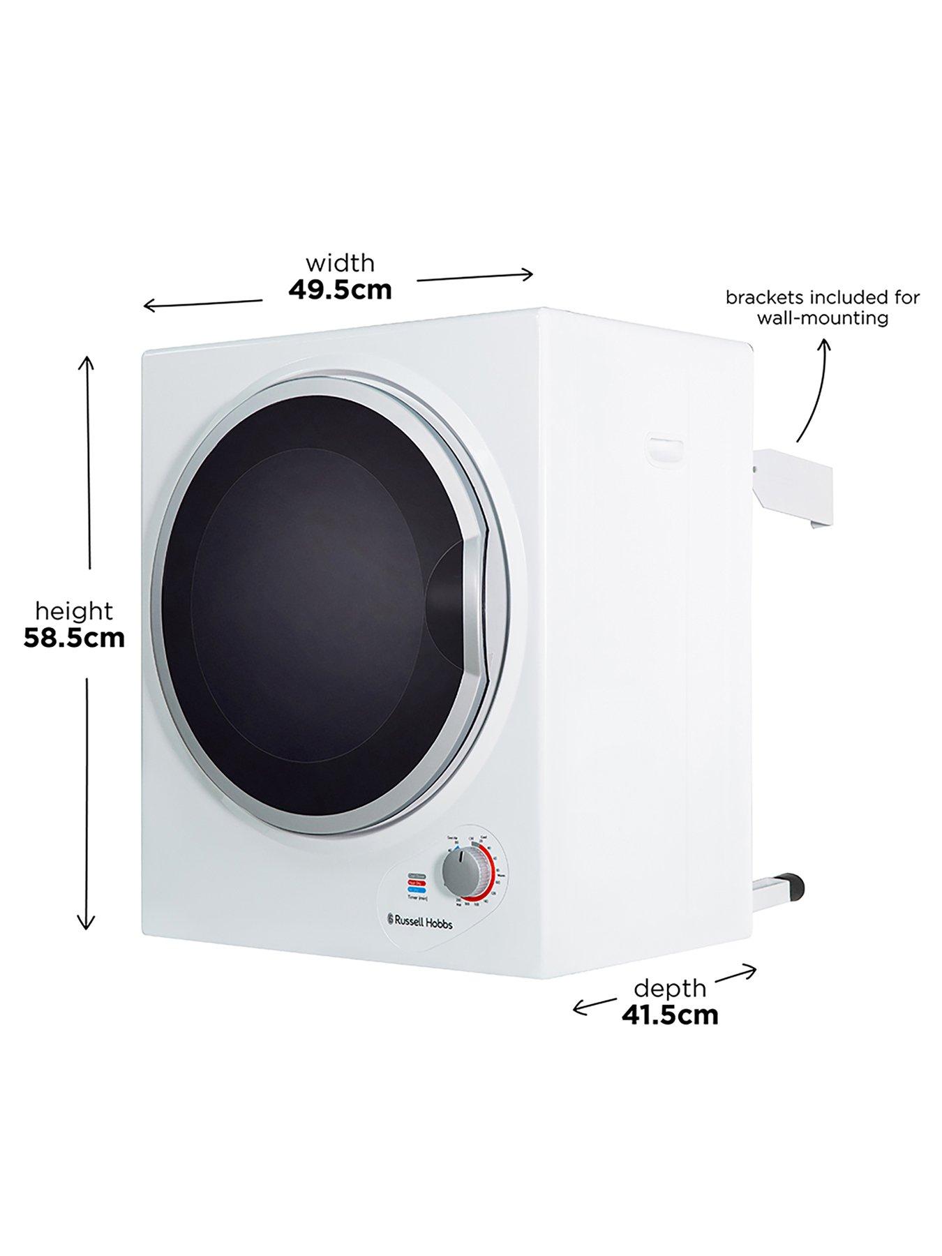 Image 5 of 7 of Russell Hobbs RH3VTD800 2.5kg Compact Vented Tumble Dryer in White