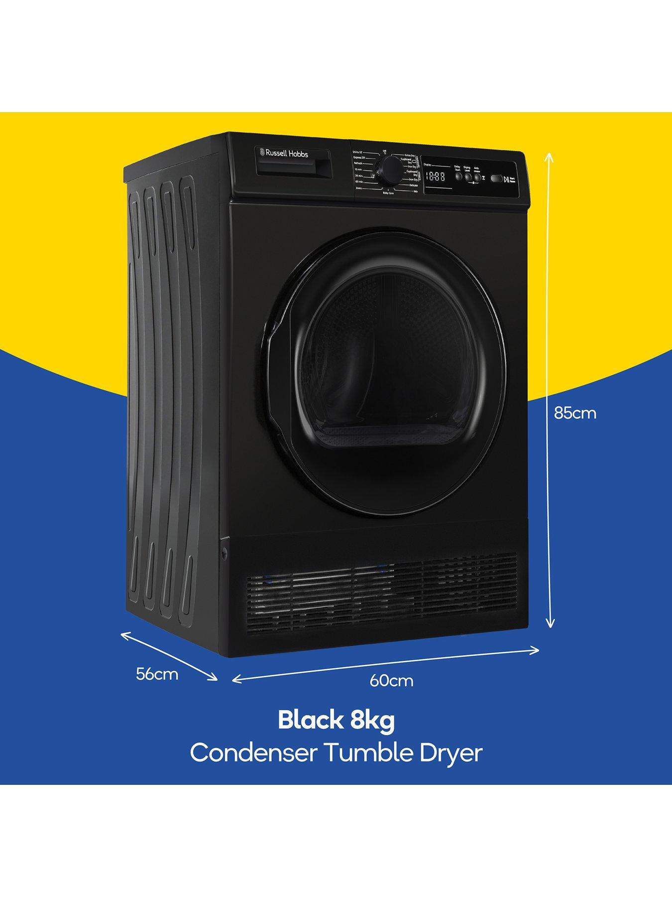Image 2 of 7 of Russell Hobbs RH8CTD111B 11 Series, 8kg Condenser Dryer in Black