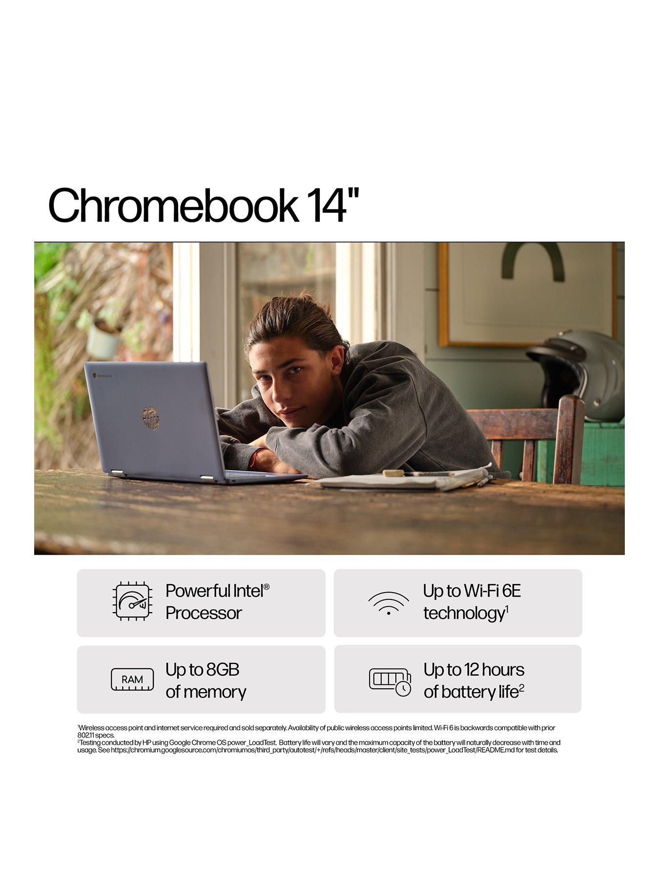 Image 3 of 8 of HP Chromebook Plus 14a-nf0000na - 14in FHD,&nbsp;Intel Core i3, 8GB RAM,&nbsp;256GB SSD - Silver