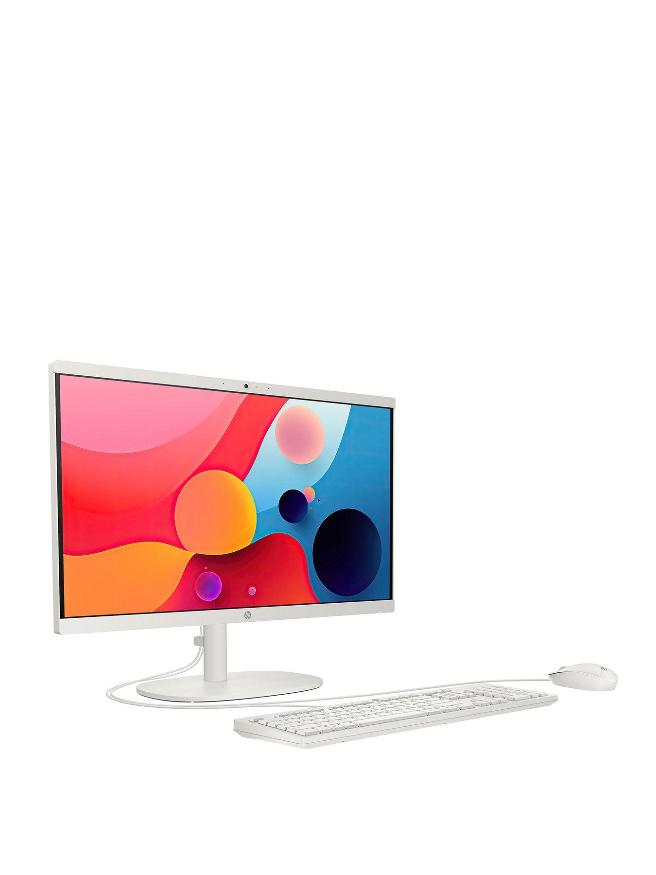 HP All-in-One PC 22-dg0007na - 21.5in Full HD, Intel N100, 8GB RAM, 128GB SSD - White