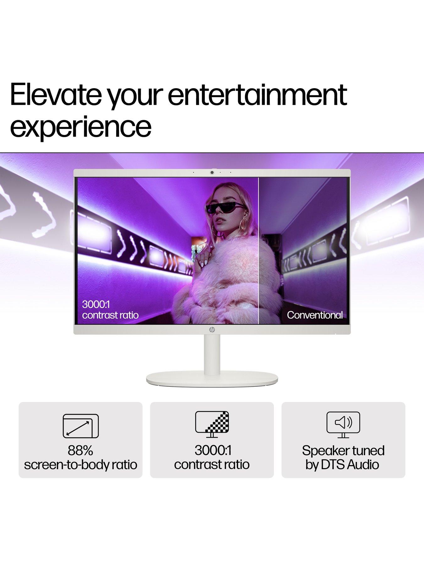 Image 5 of 8 of HP All-in-One PC 22-dg0007na&nbsp;- 21.5in Full HD,&nbsp;Intel N100, 8GB RAM, 128GB SSD&nbsp;- White