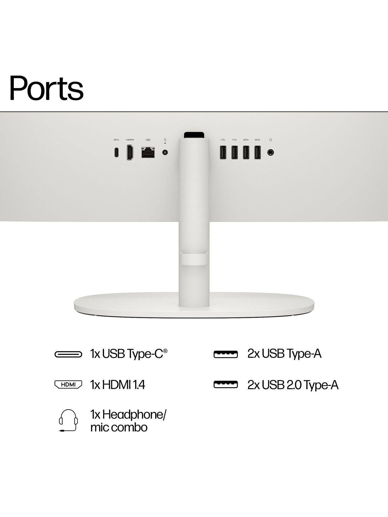 Image 7 of 8 of HP All-in-One PC 22-dg0007na&nbsp;- 21.5in Full HD,&nbsp;Intel N100, 8GB RAM, 128GB SSD&nbsp;- White