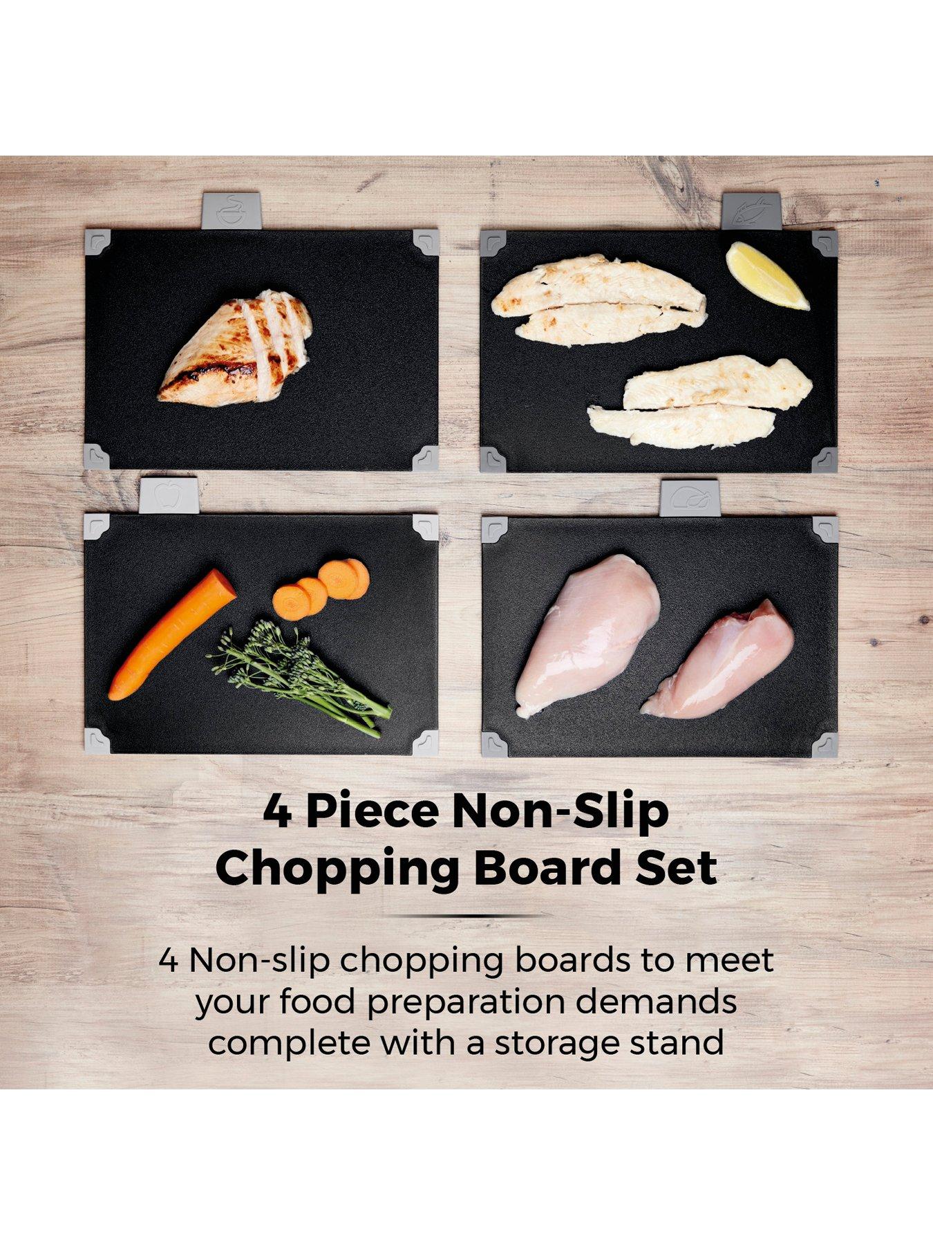 Image 4 of 7 of Tower 4-Piece Chopping Board Set with Stand