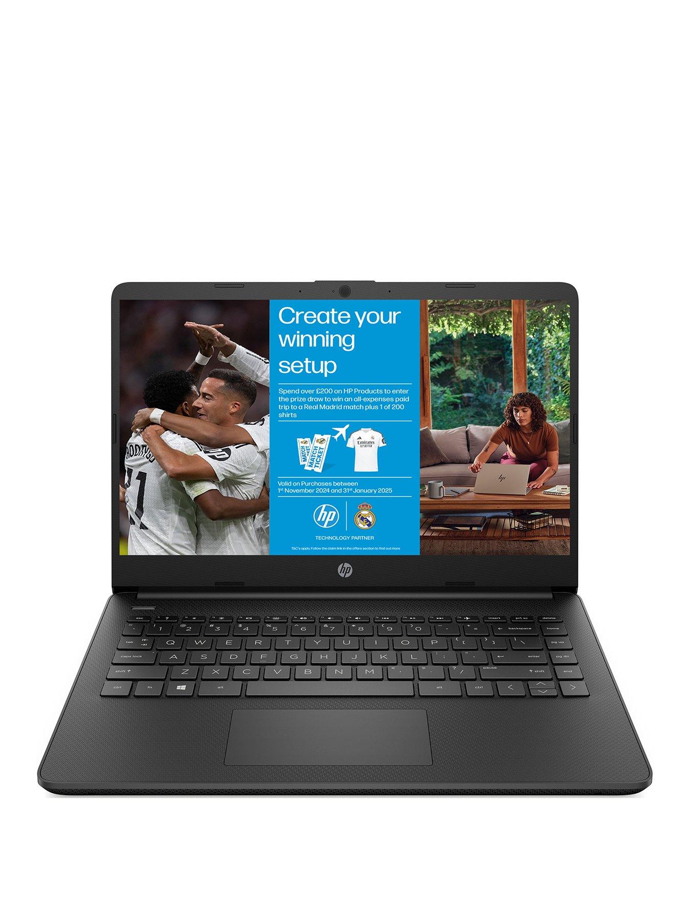 Image 2 of 8 of HP Laptop 14s-dq0011na with HP 150 mouse &amp; Prelude 15.6 Bag - 14in Full HD - Intel Pentium - 4GB RAM - 128GB SSD - Black