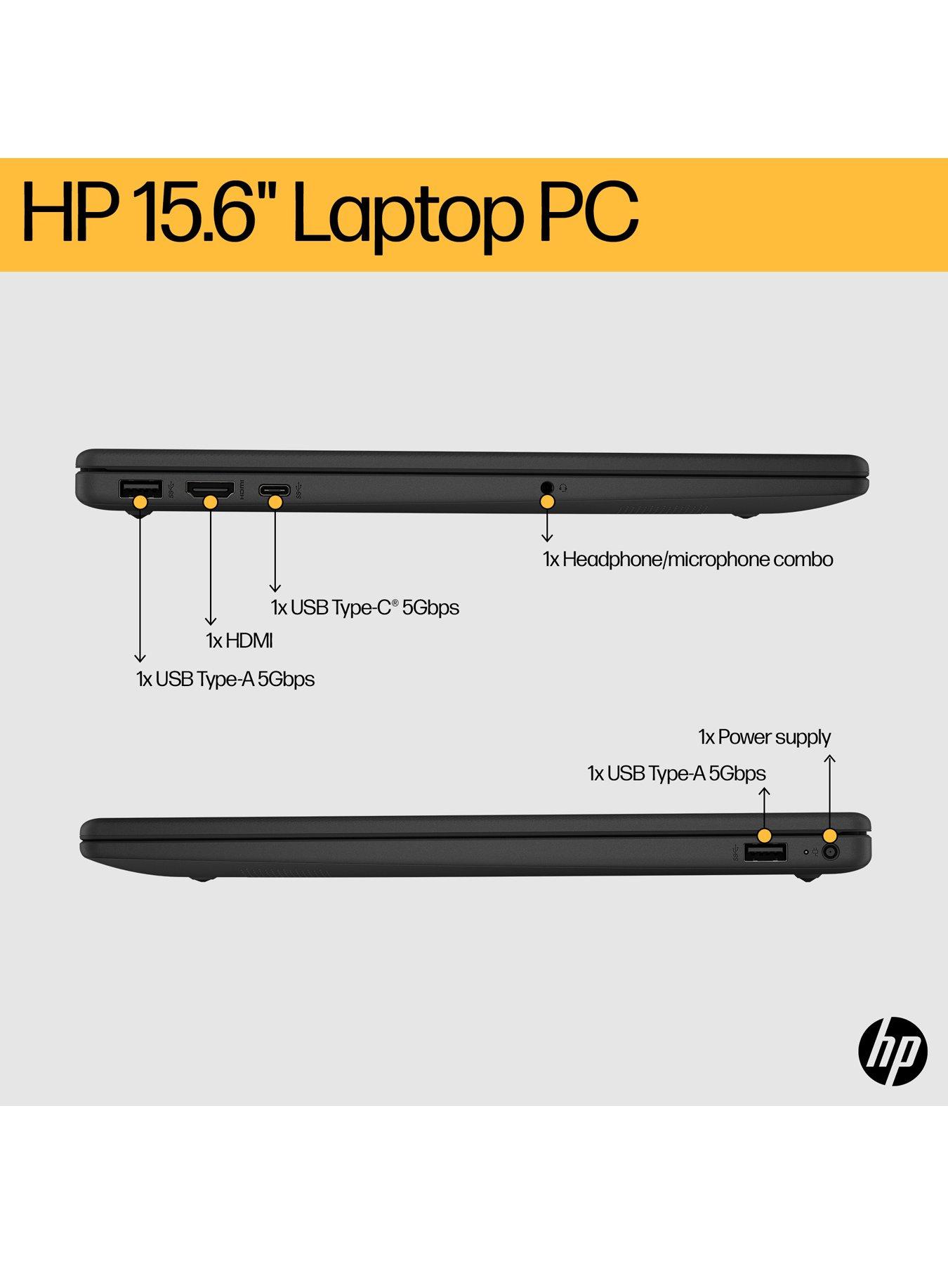 Image 7 of 8 of HP Laptop 15-fc0018na - 15.6in FHD,&nbsp;AMD Ryzen 3, 4GB RAM, 128GB SSD - Black