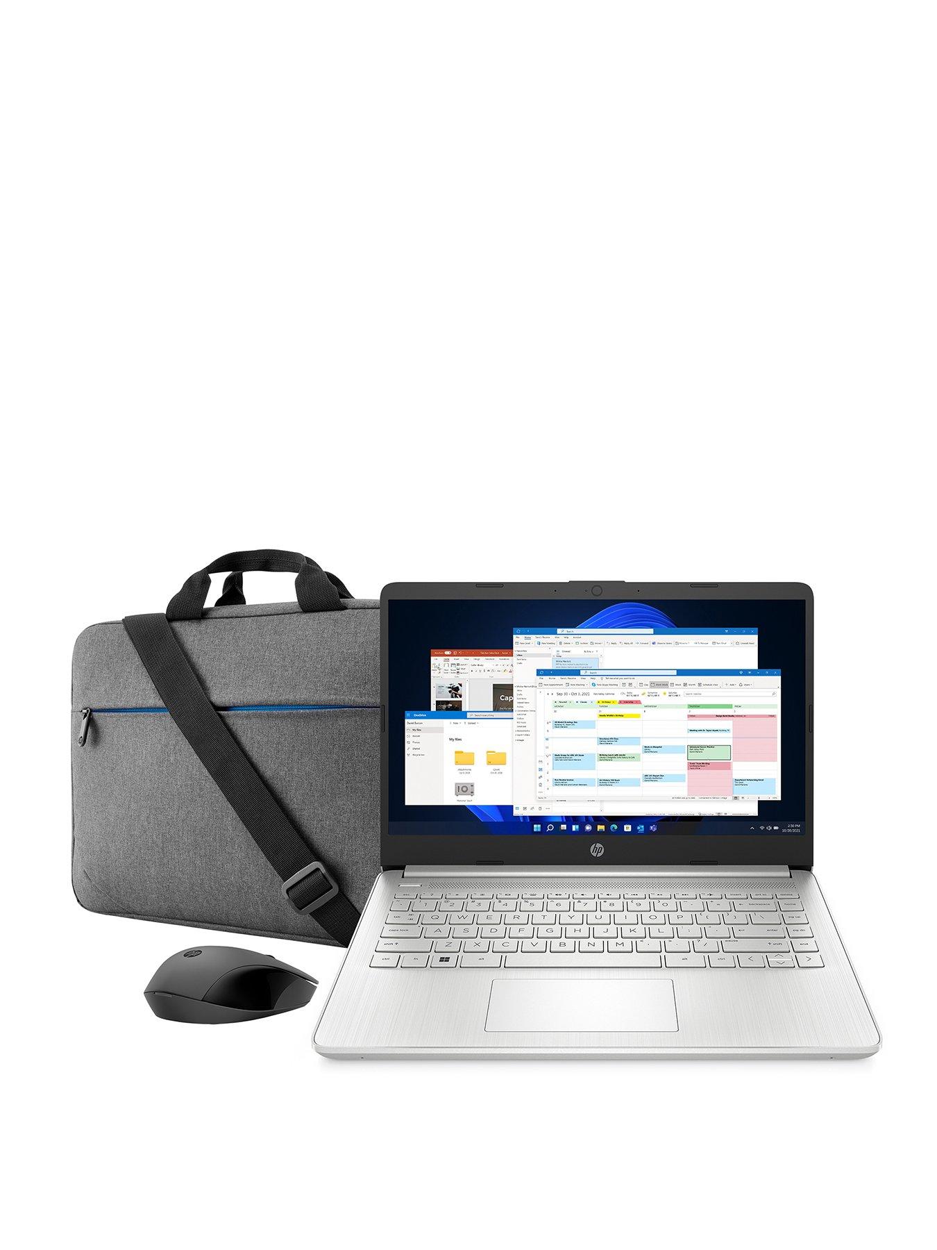 undefined Laptop 14s-dq5013na with HP 150 mouse  &  Prelude 15.6 Bag - Intel Core i3 - 4GB RAM - 128GB SSD - 14in Full HD - Silver