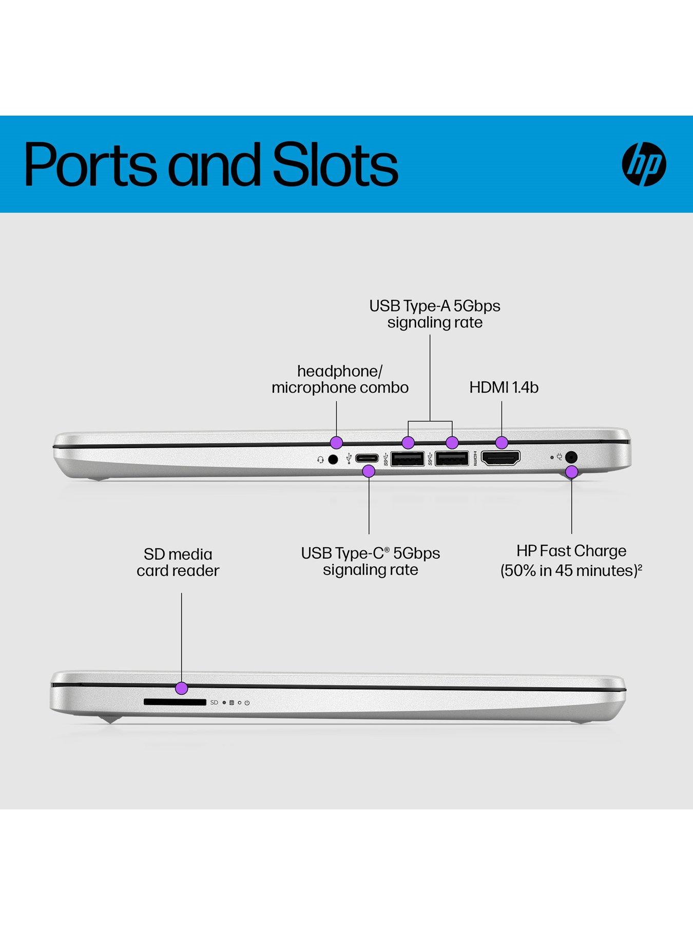 Image 5 of 8 of HP Laptop 14s-dq5009na - 14in FHD, Intel Core i5, 8GB RAM, 256GB SSD - Silver