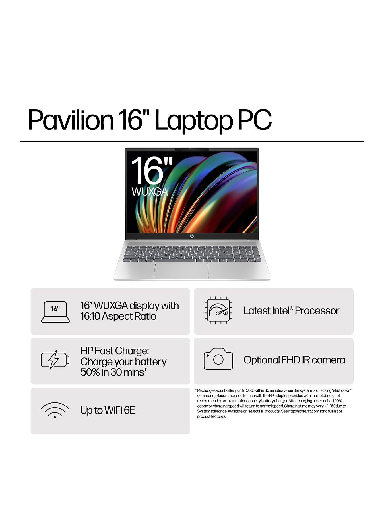 Image 3 of 8 of HP Pavilion 16-af0004na Laptop&nbsp;- 16in WUXGA, Intel Core Ultra 5, 16GB RAM, 512GB SSD - Silver