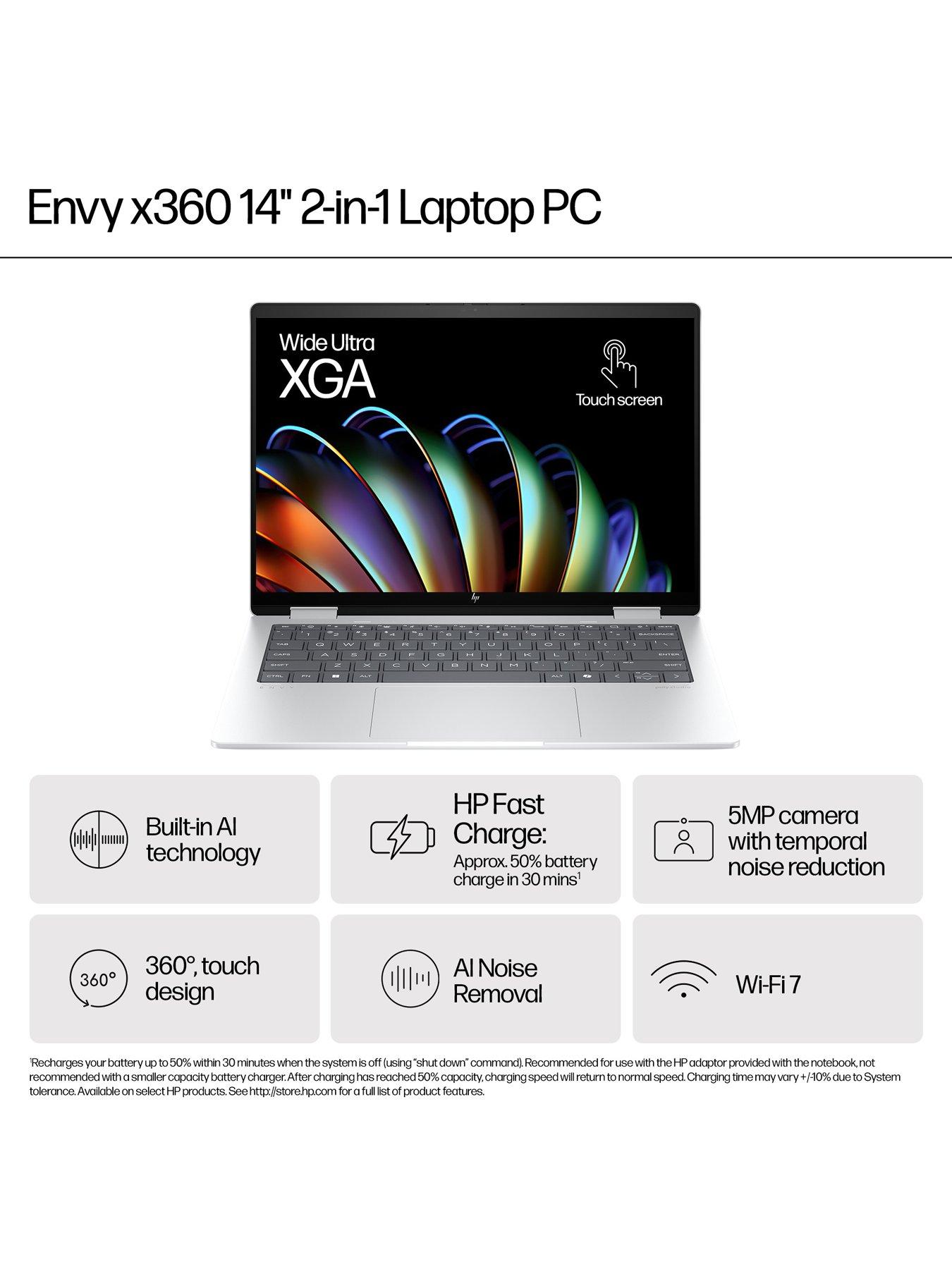 Image 4 of 8 of HP ENVY x360 14-fa0009na Laptop - 14in WUXGA&nbsp;Touchscreen,&nbsp;AMD Ryzen 5, 16GB RAM, 512GB SSD,&nbsp;3-Year HP Care Pack Warranty Included