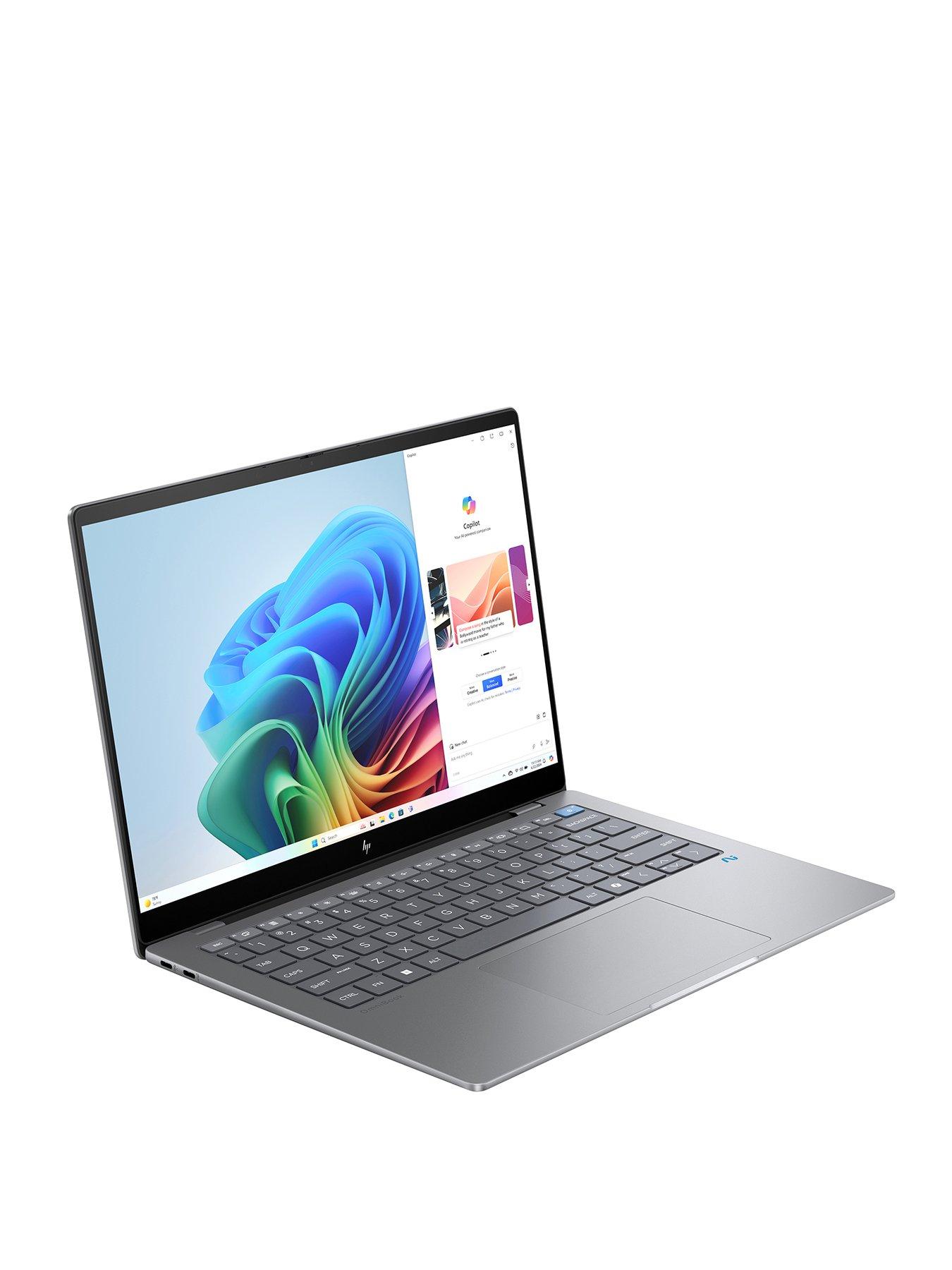 undefined OmniBook X AI 14-fe0000na Copilot+ PC Laptop - 14in 2.2K Touchscreen, Qualcomm Snapdragon X Elite, 16GB RAM, 1TB SSD - Silver