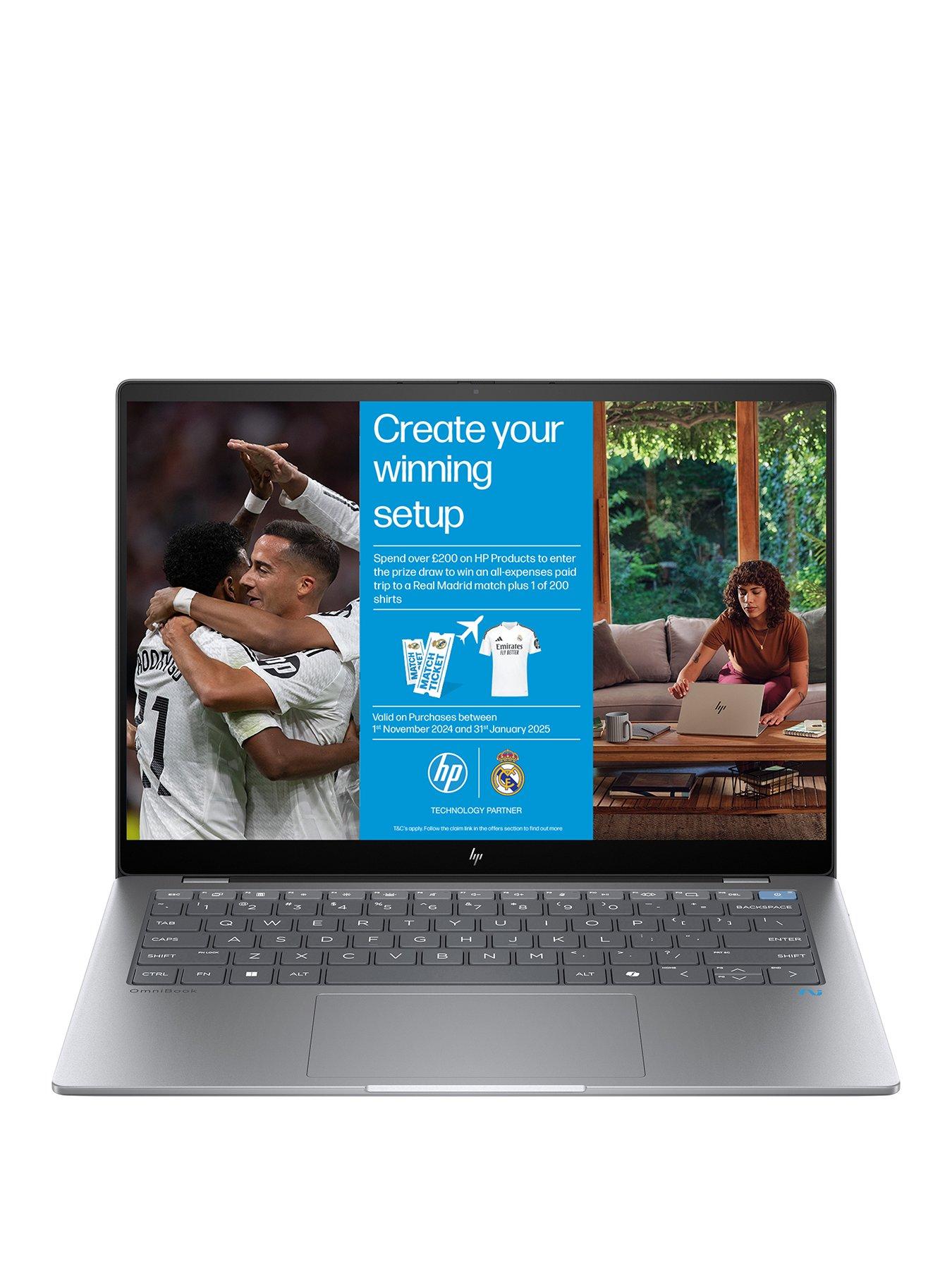 Image 2 of 8 of HP OmniBook X 14-fe0000na - Copilot+ PC - Snapdragon X Elite - 16GB RAM - 1TB SSD - 14in - 2.2K IPS Touchscreen - Silver