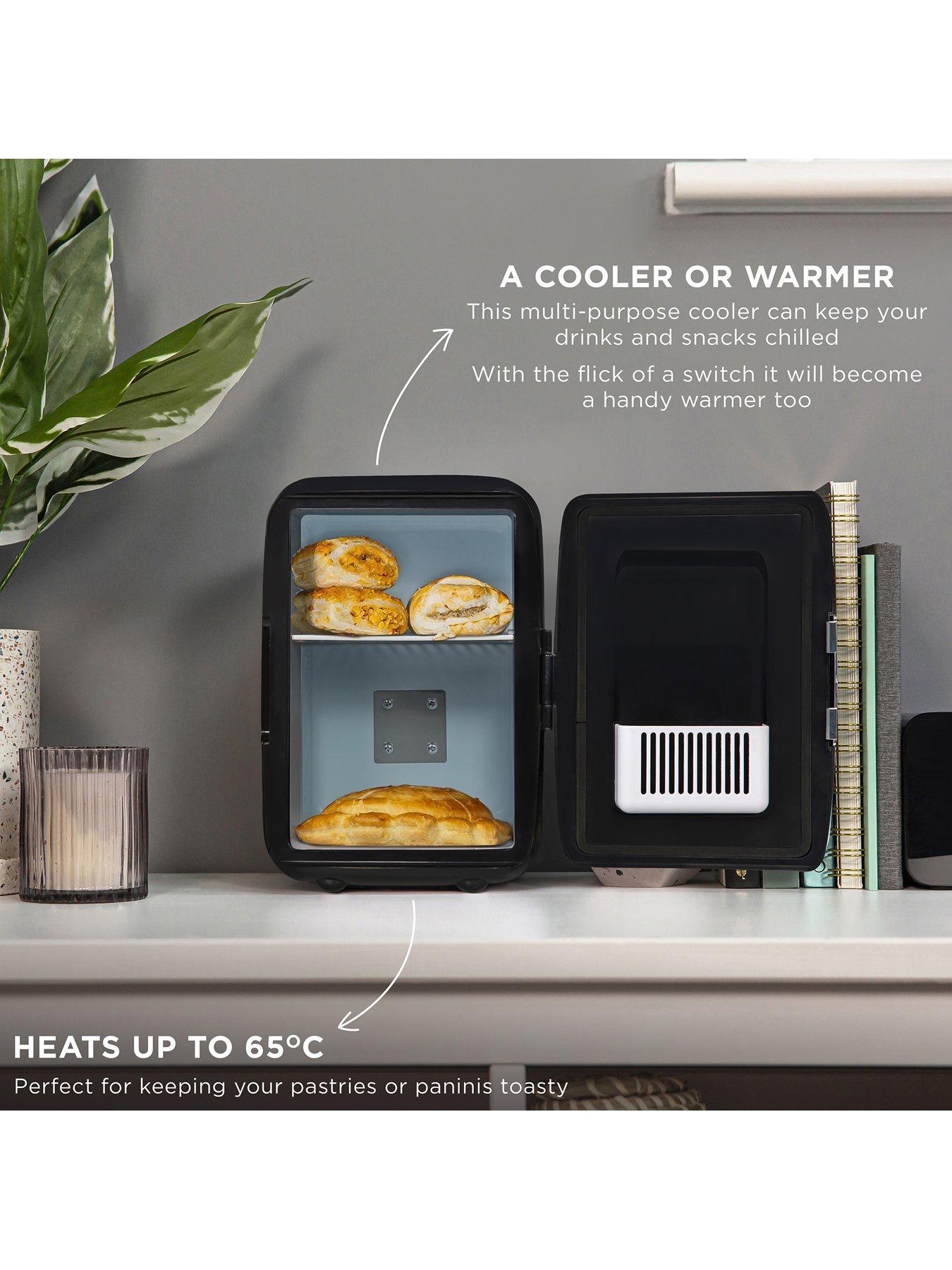 Image 7 of 8 of Russell Hobbs RH4CLR1001B 4L Mini Compact Cooler for Drinks and Cosmetics, Retro Style, Black &amp; Chrome