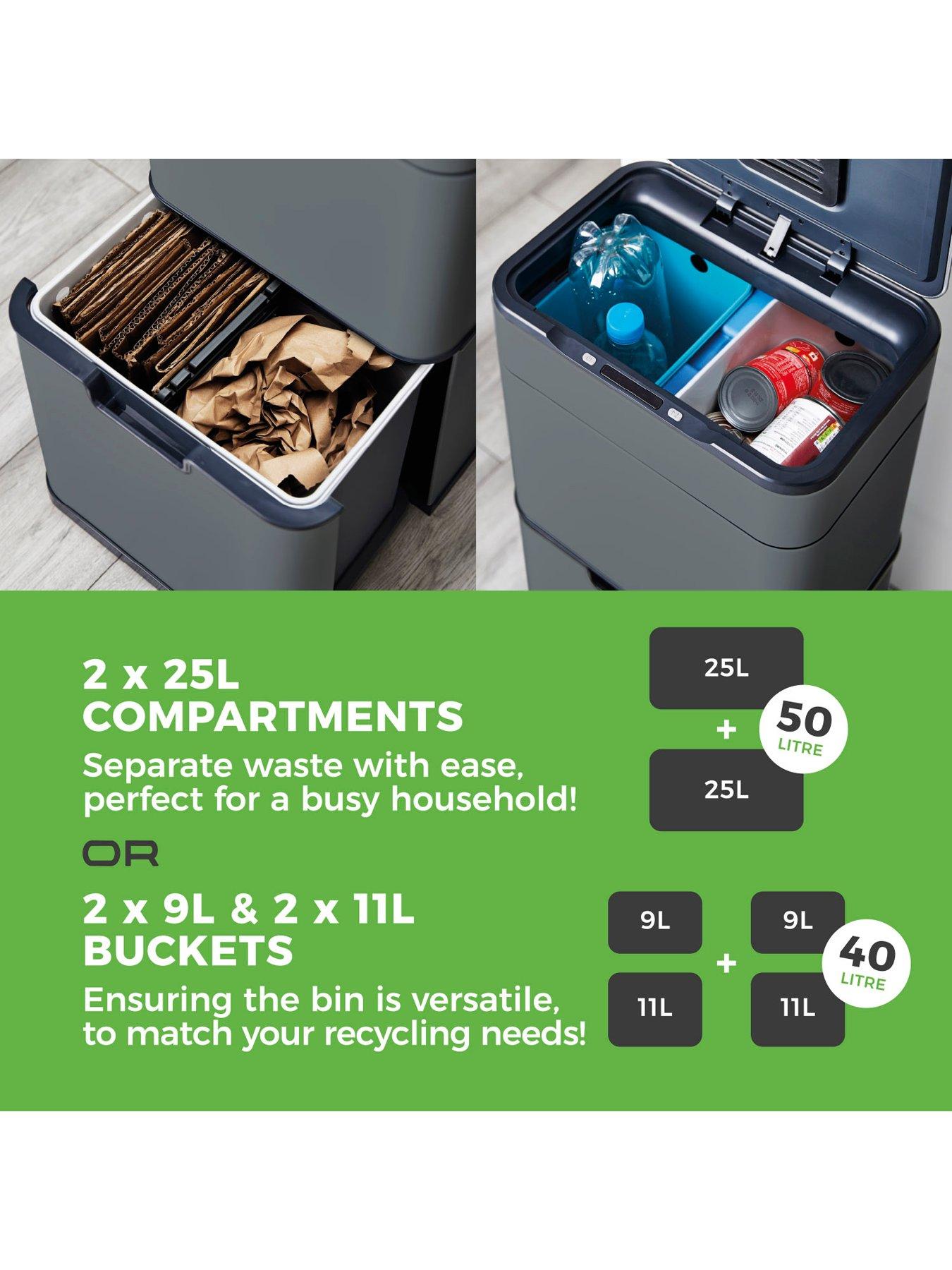 Image 3 of 7 of Tower Ozone 50-Litre Recycling Sensor Bin