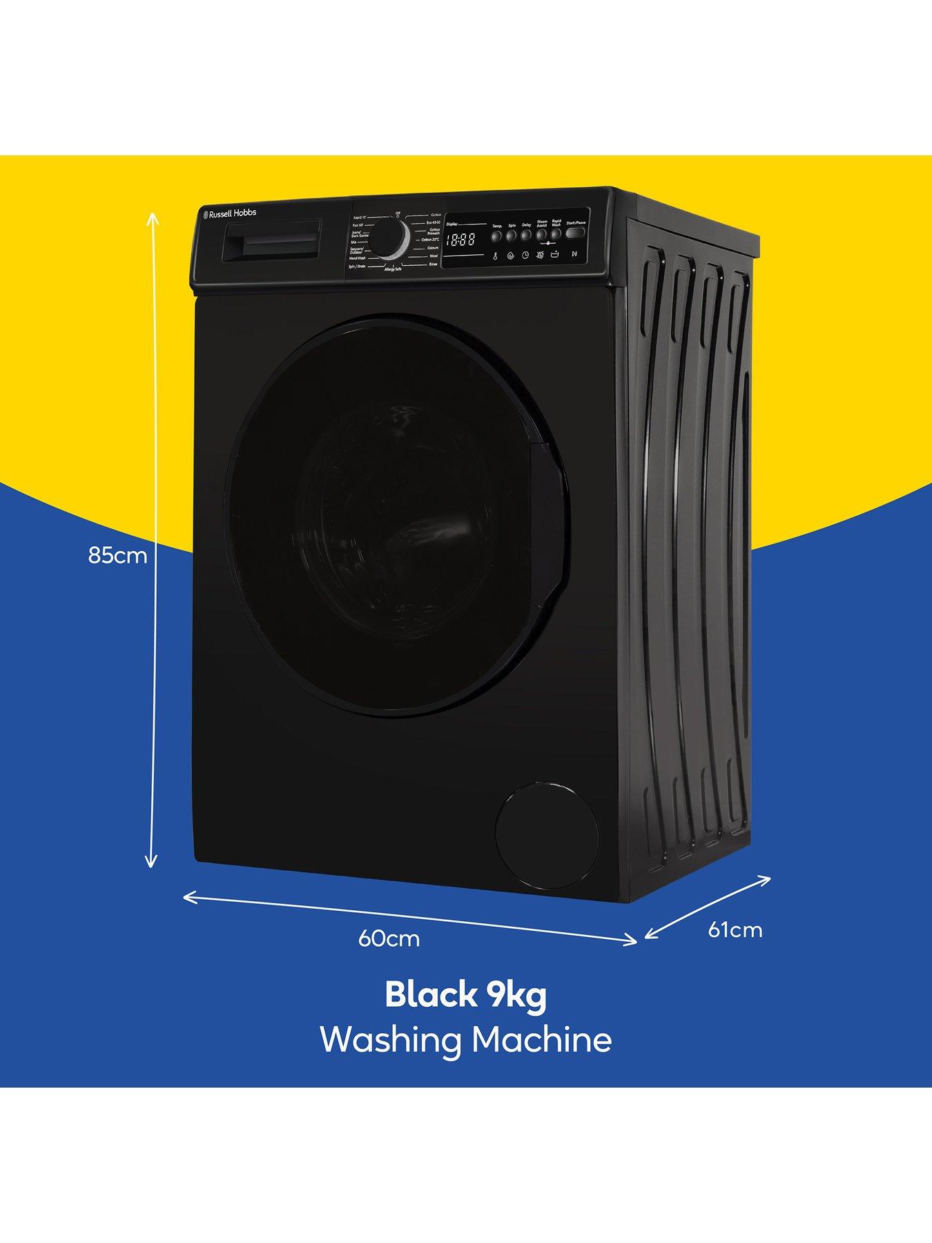 Image 2 of 7 of Russell Hobbs RH914W116B 16 Series 9kg Load, 1400 Spin&nbsp;Washing Machine -&nbsp;Black
