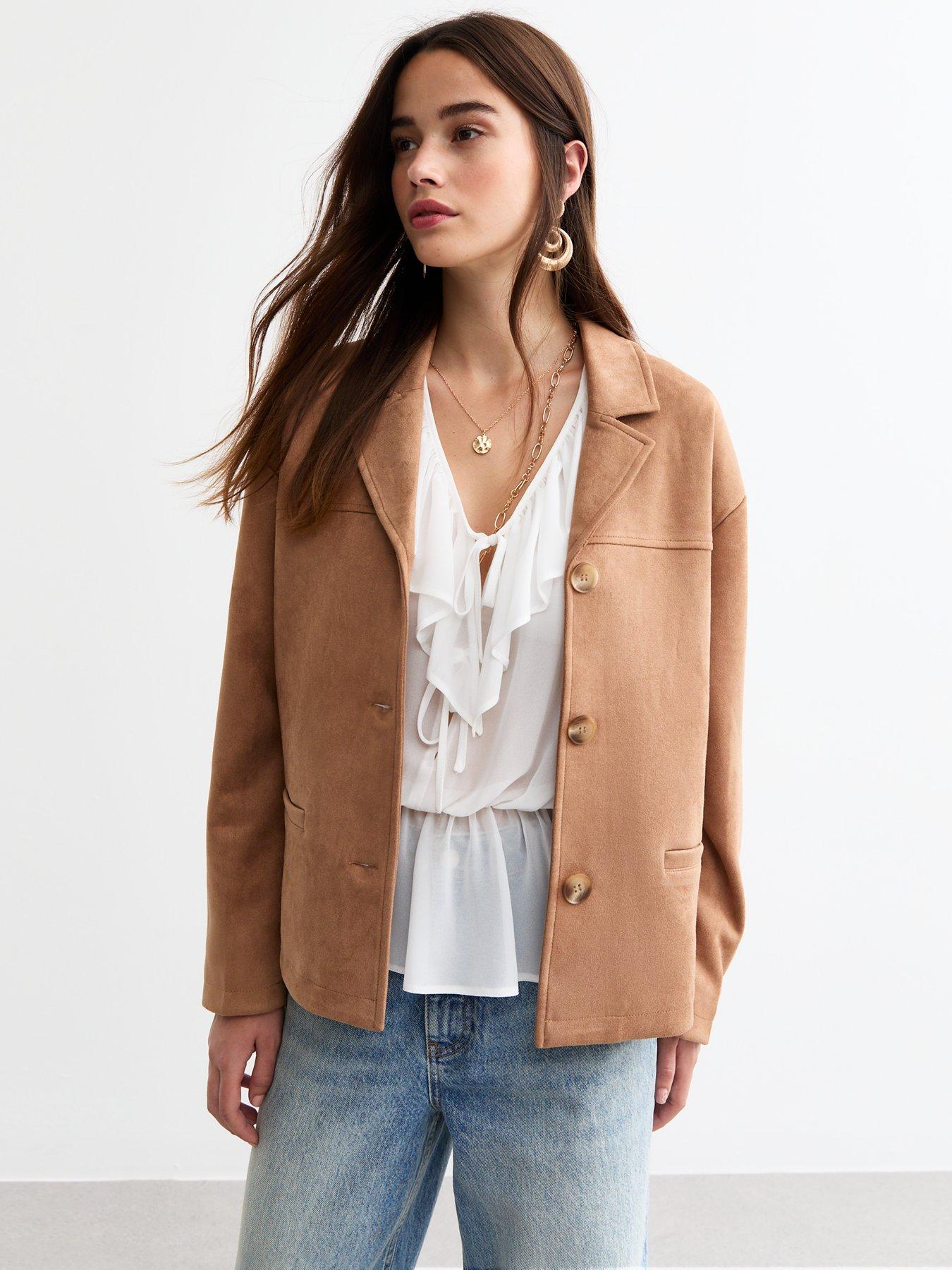 New look black suede jacket sale