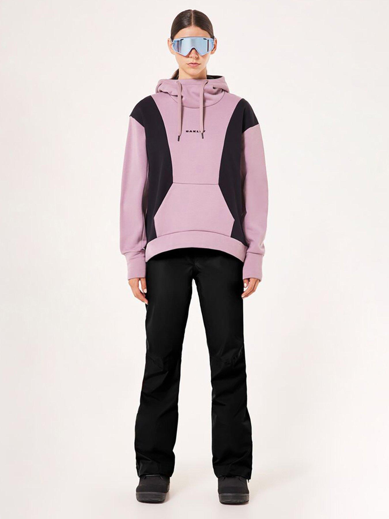 oakley womens rosy rc water repellant fleece ski hoodie - purple
