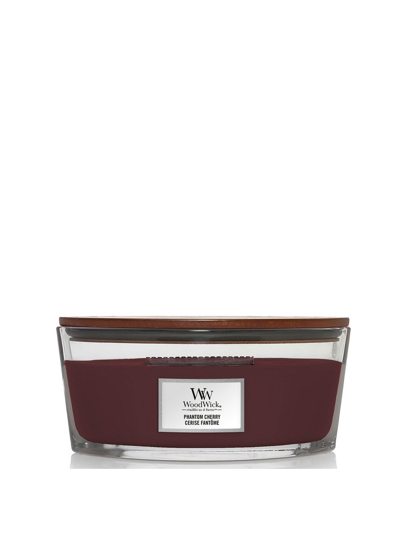 Product photograph of Woodwick Phantom Cherry Ellipse Candle from very.co.uk