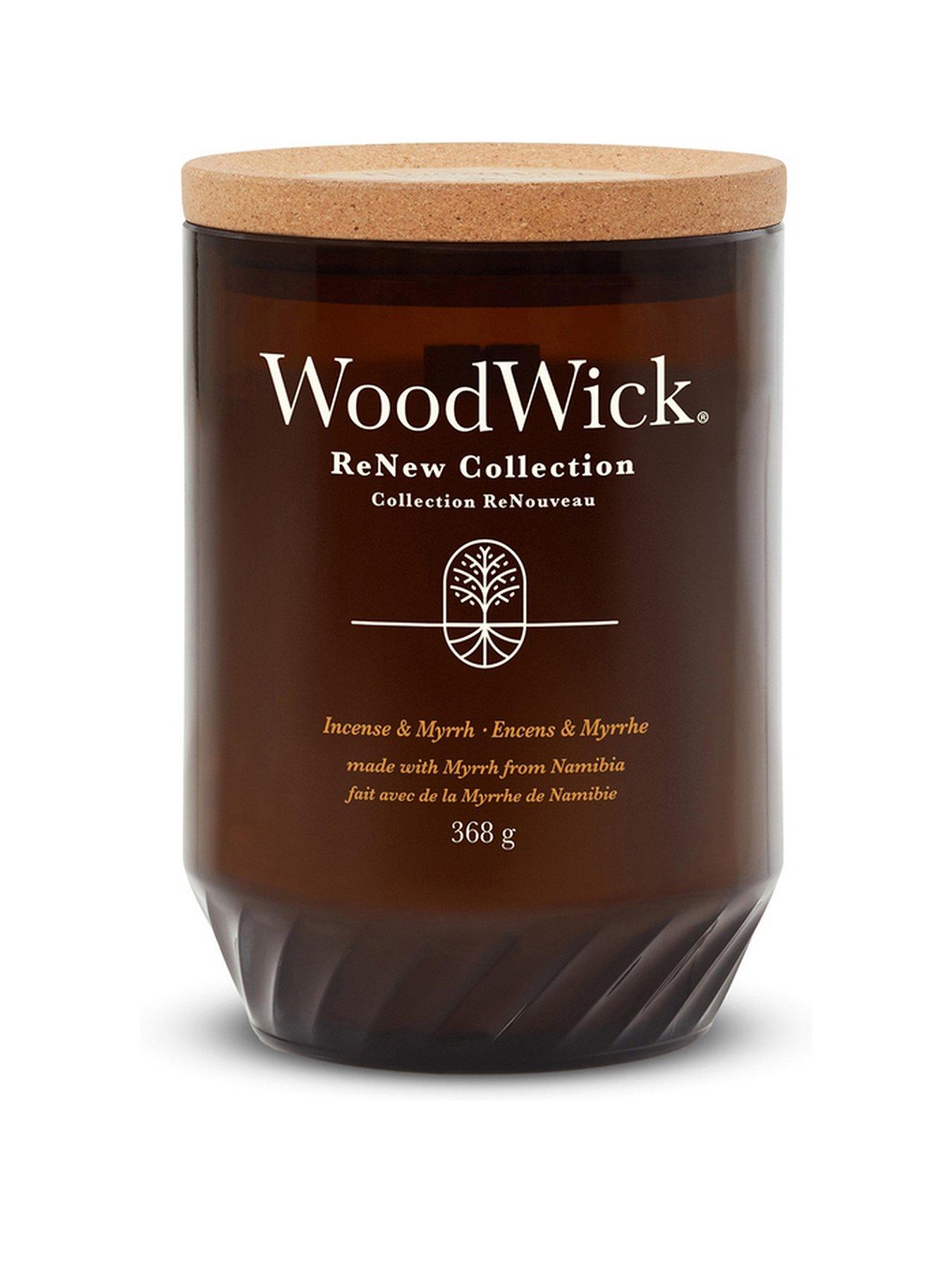 WoodWick Renew Incense  &  Myrrh Large Candle