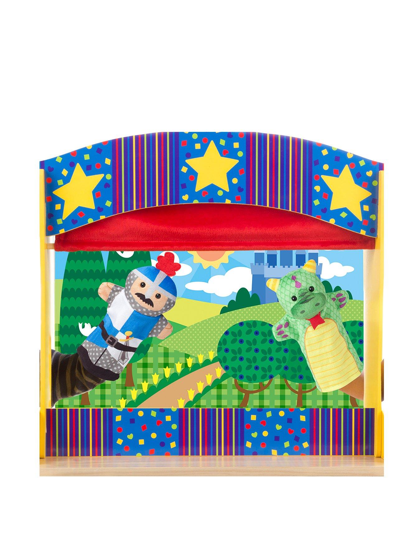 Wooden Puppet Stage With Reversible Backdrop Melissa & Doug Tabletop ...