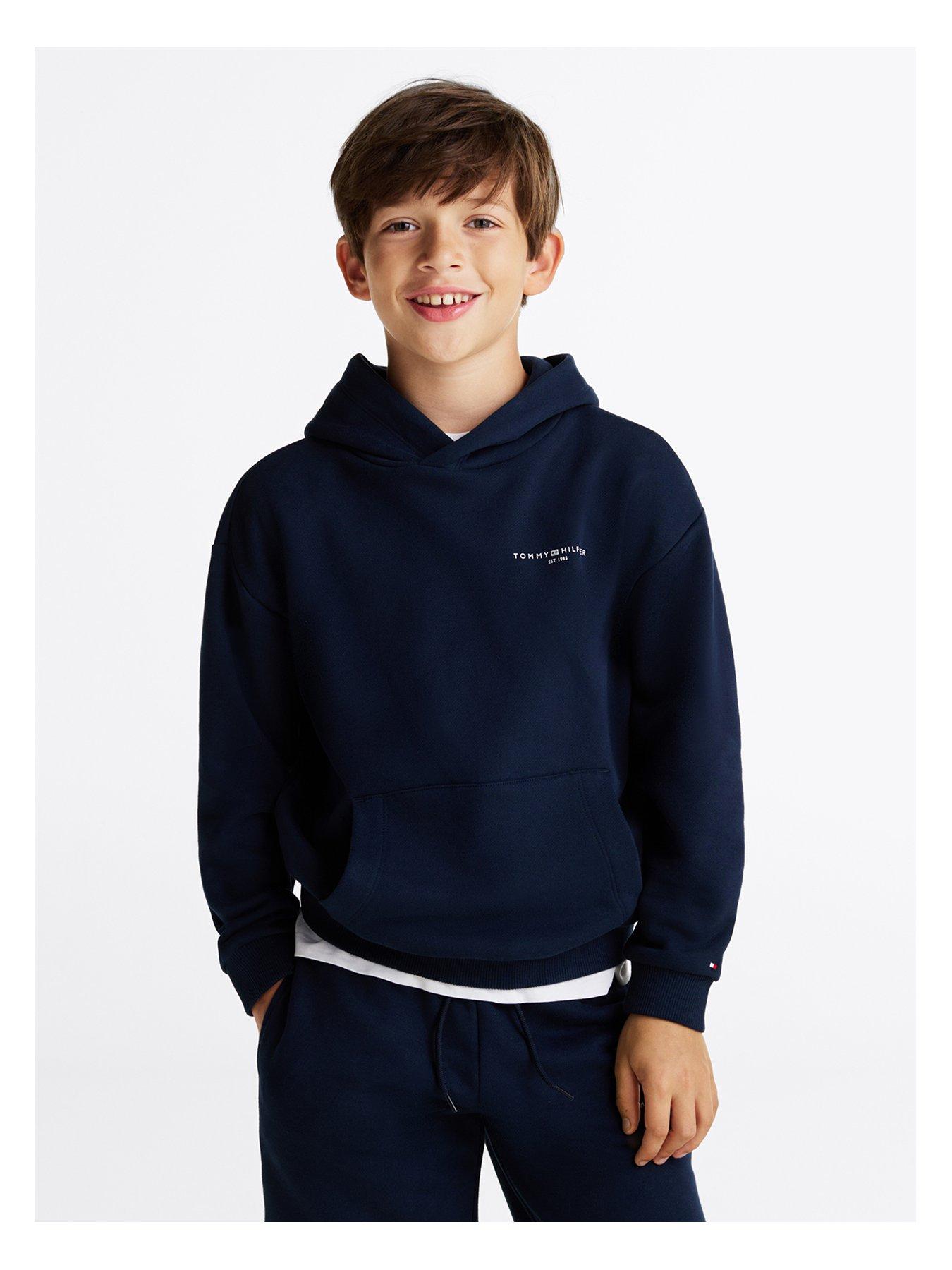 undefined Kids Mini Corp Logo Hoodie - Navy