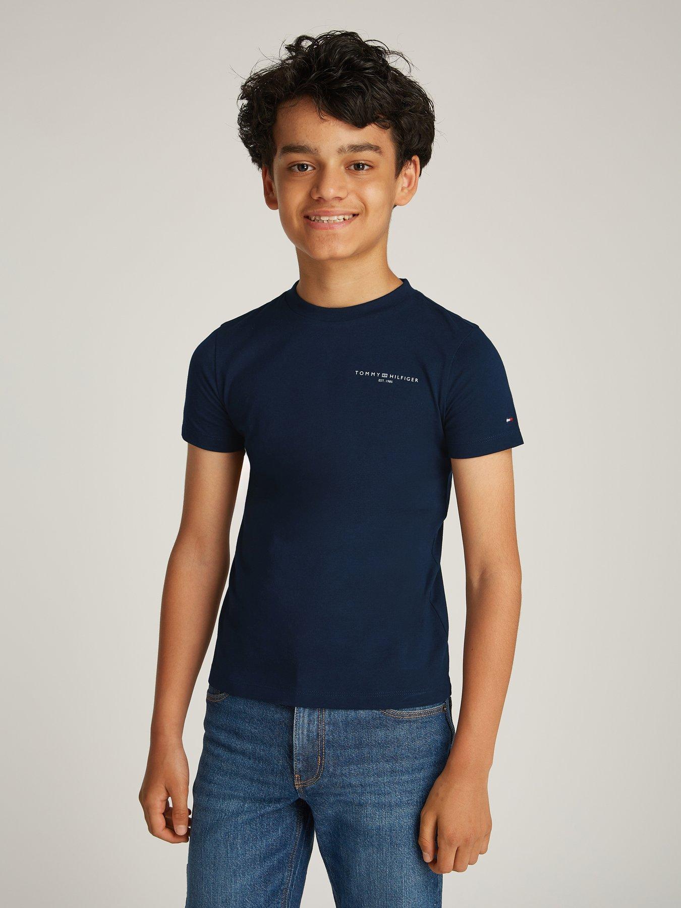 undefined Kids Mini Corp Logo Short Sleeve T-Shirt - Navy
