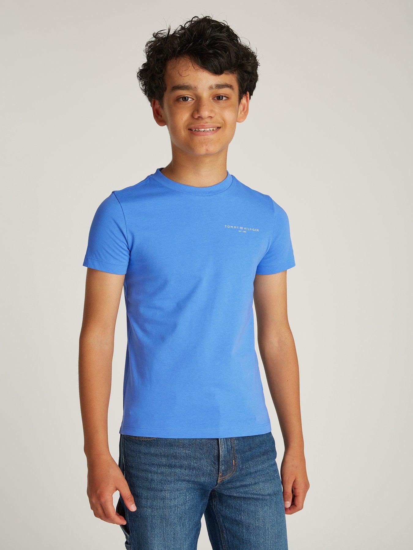undefined Kids Mini Corp Logo Short Sleeve T-Shirt - Blue