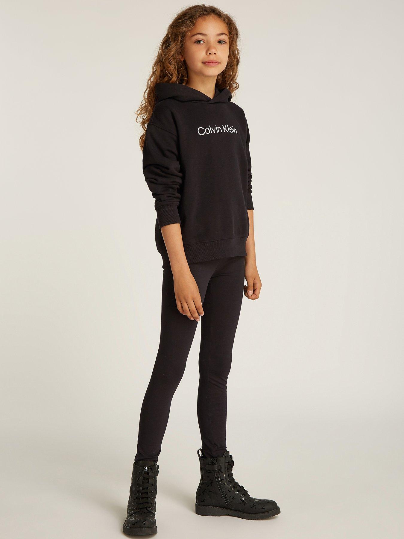 undefined Kids Inst. Logo Relaxed Hoodie Legging Set - Black