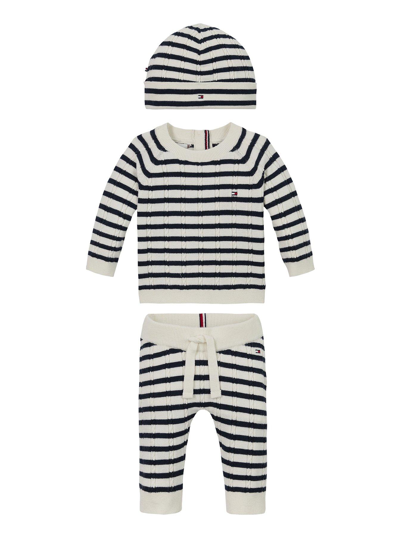 undefined Baby Cable Knitted Set Giftbox - Navy