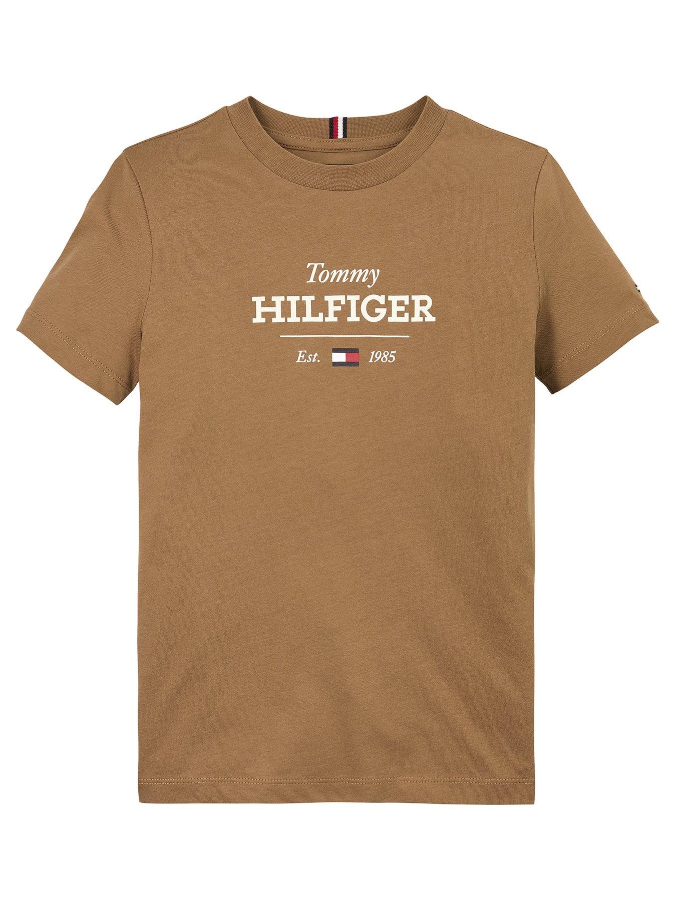 undefined Boys Monotype 1985 Short Sleeve T-Shirt - Dark Beige