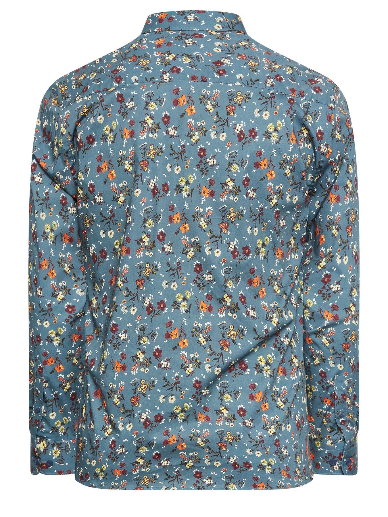 Image 2 of 3 of BadRhino Storm Blue Flower Shirt