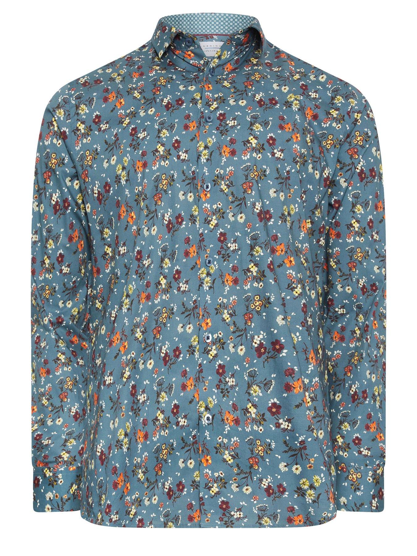 Image 3 of 3 of BadRhino Storm Blue Flower Shirt