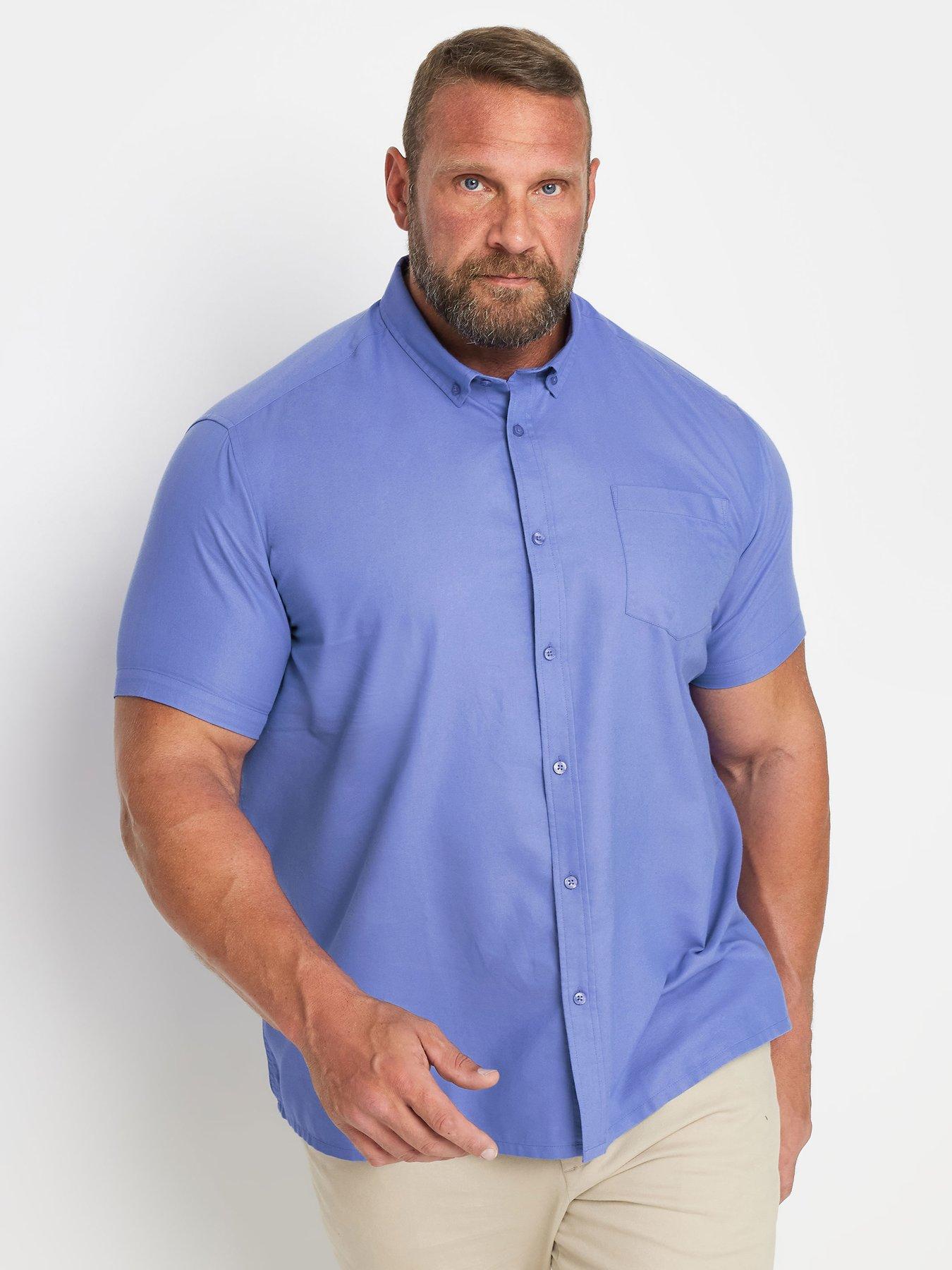 undefined Oxford Weave Ss Shirt - Blue