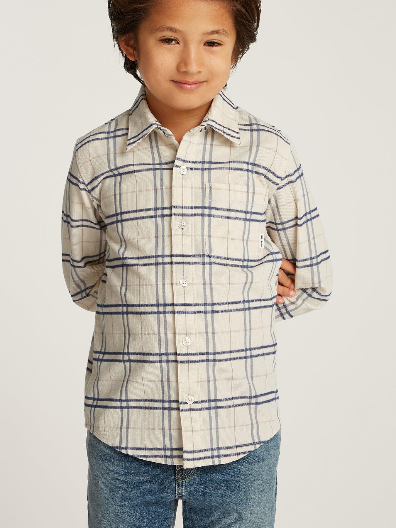 undefined Boys Checked Shirt - Beige