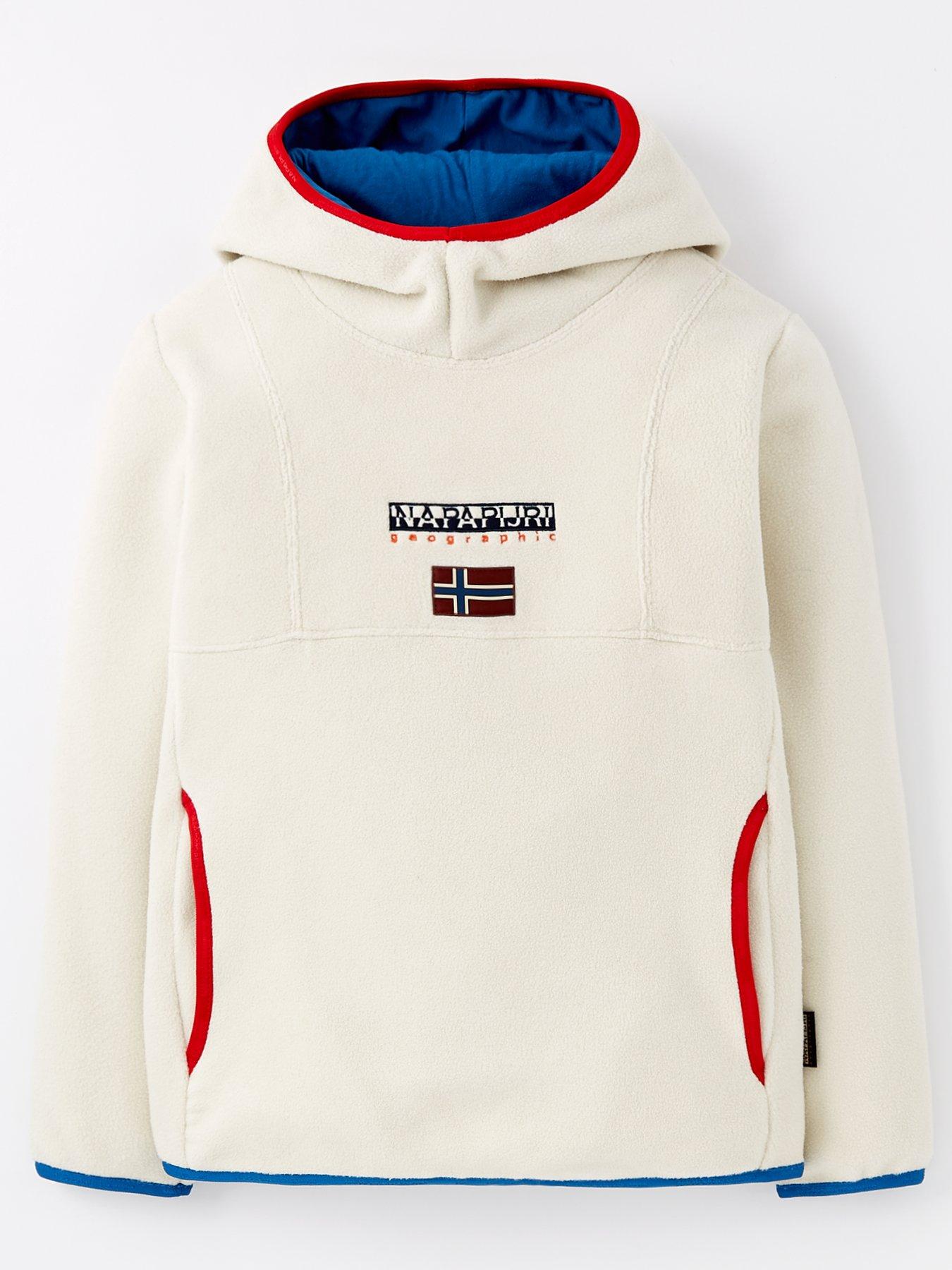 undefined Kids Gonzen Overhead Fleece Hoodie - White