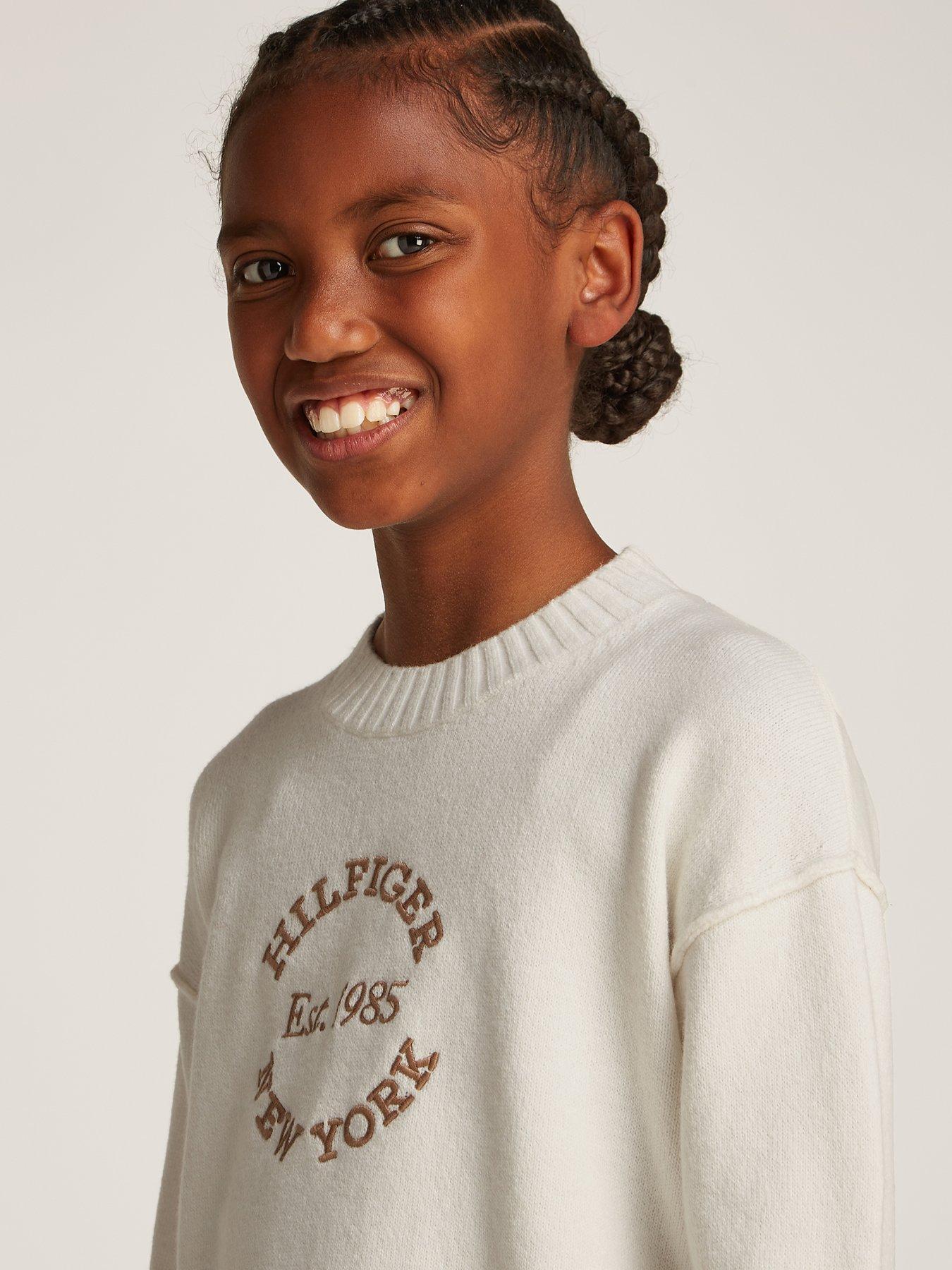 Image 3 of 4 of Tommy Hilfiger Girls New York Sweater - Ivory